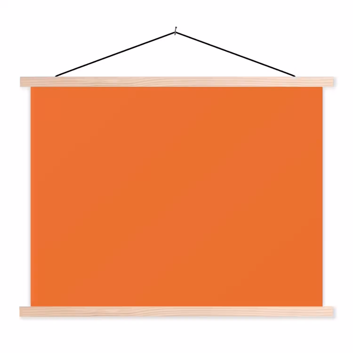 Burnt - Sienna - Oranje textielposter latten blank klein 122 -3d