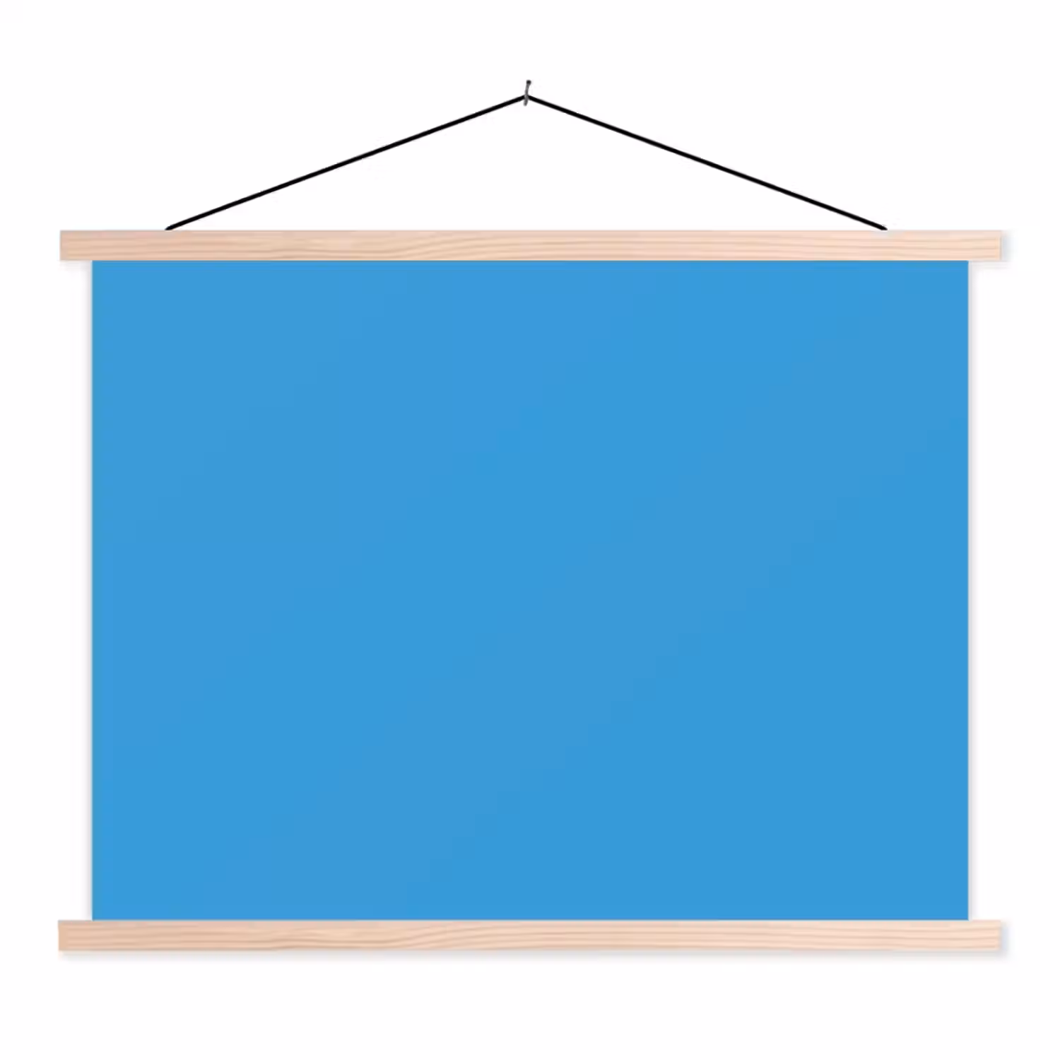 Cerulean - Breeze - Blauw textielposter latten blank klein 122 -3d