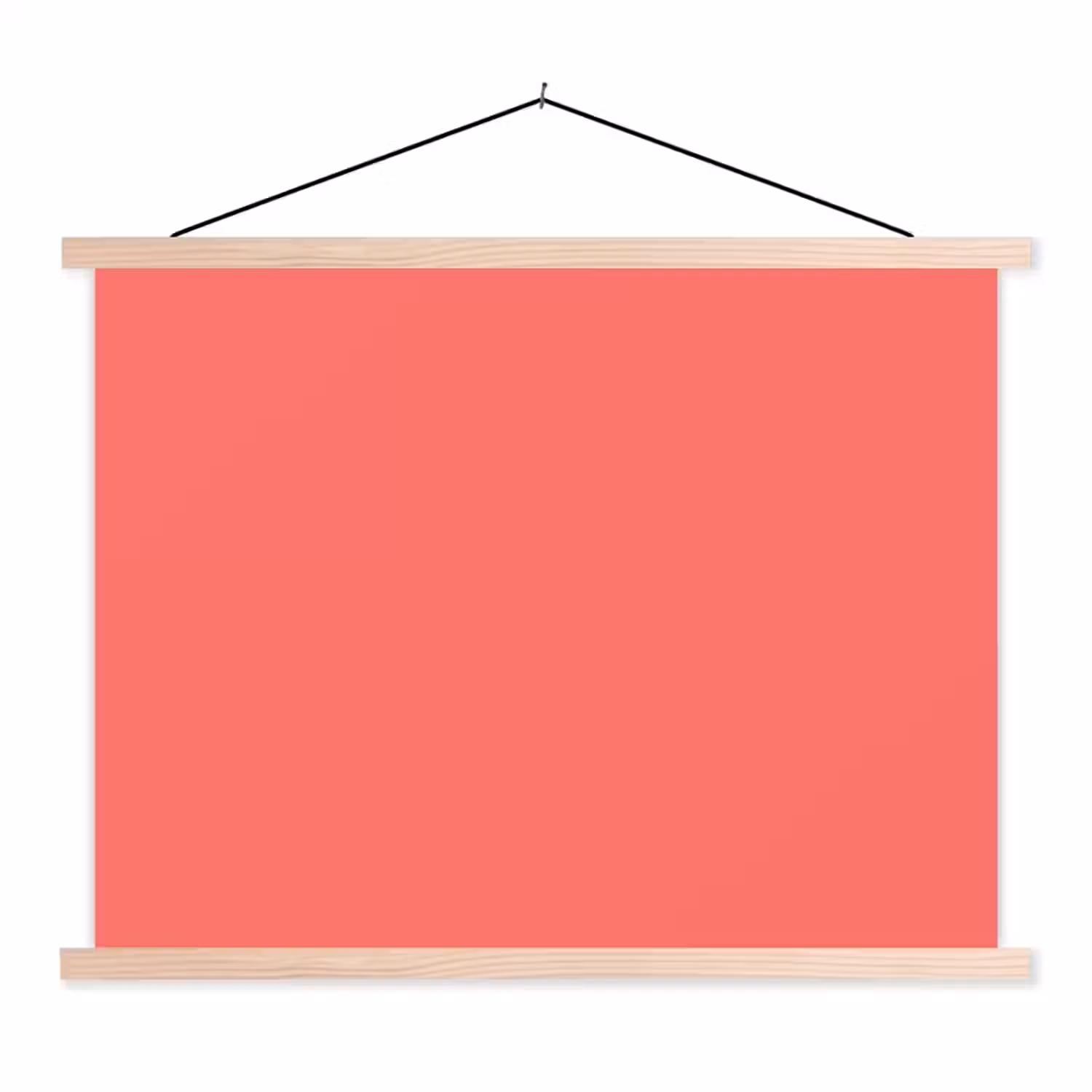 Coral - Punch - Koraal textielposter latten blank klein 122 -3d