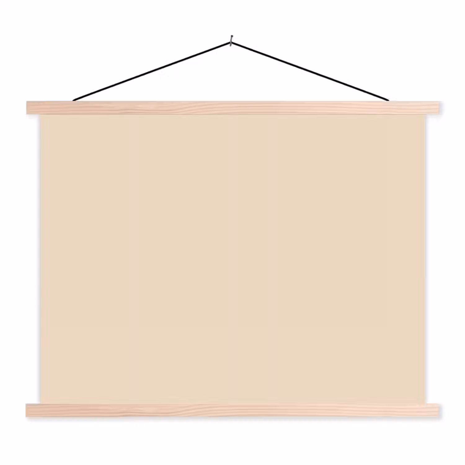 Cream - Nude - Neutraal textielposter latten blank klein 122 -3d