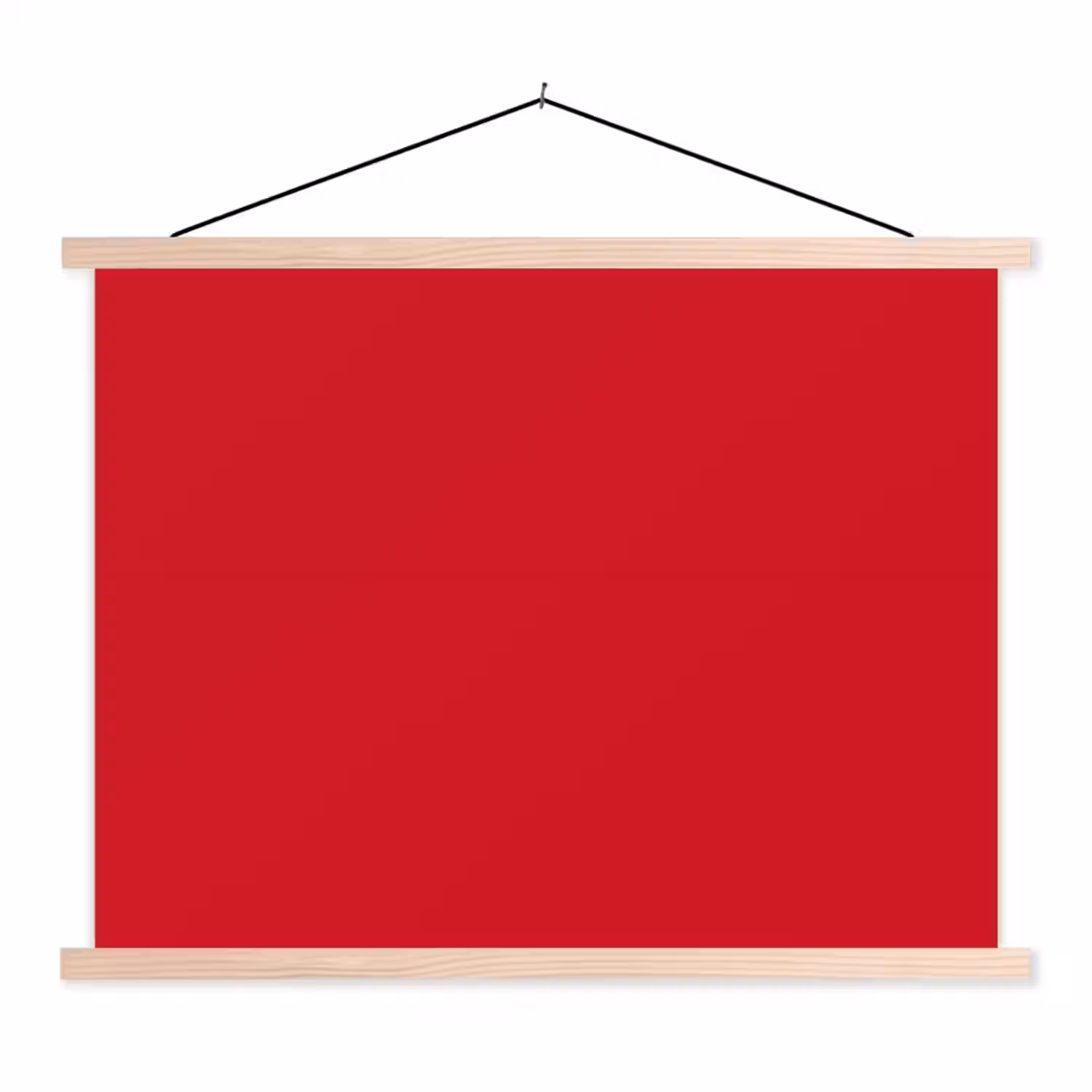 Crimson - Velvet - Rood textielposter latten blank klein 122 -3d