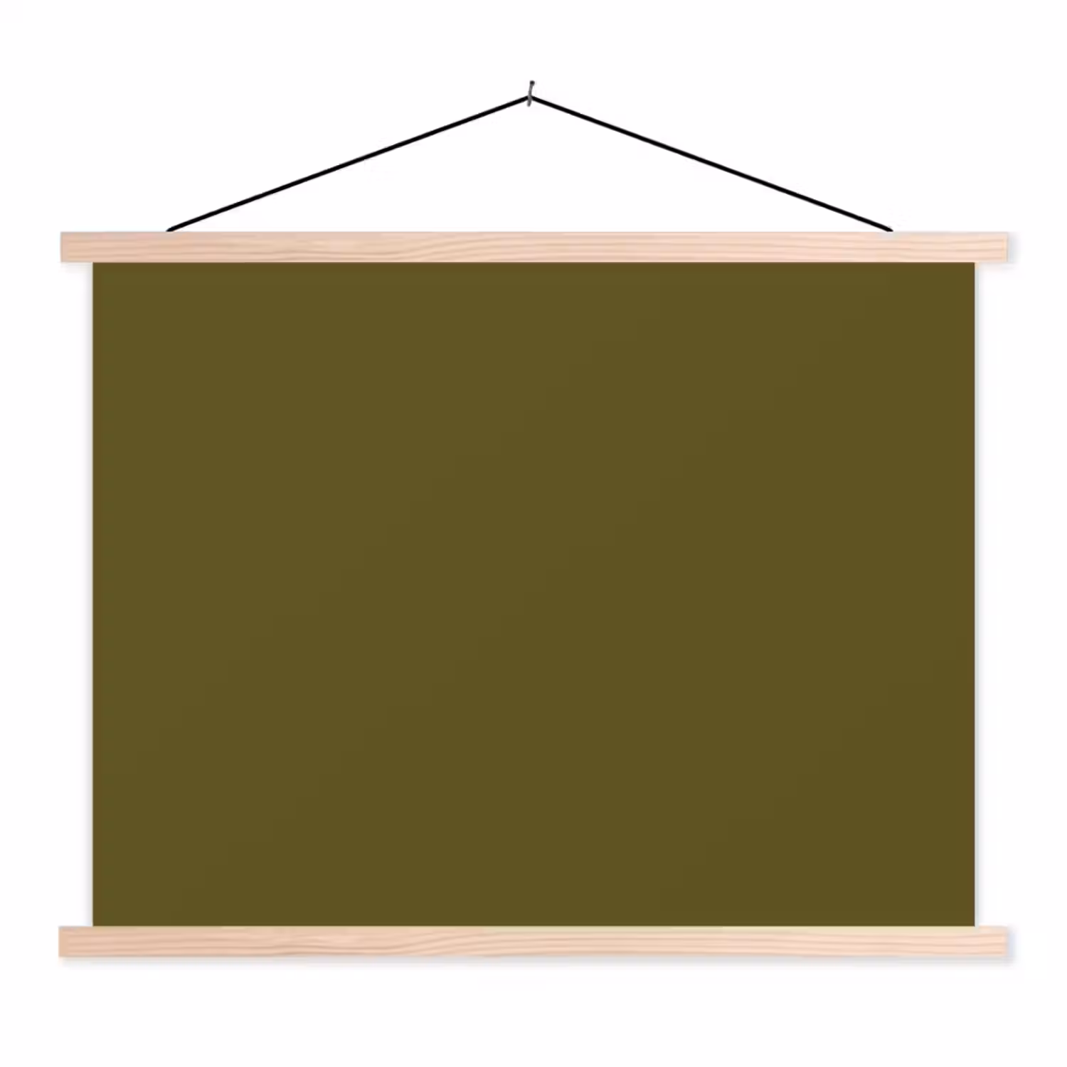 Dark - Olive - Groen textielposter latten blank klein 122 -3d