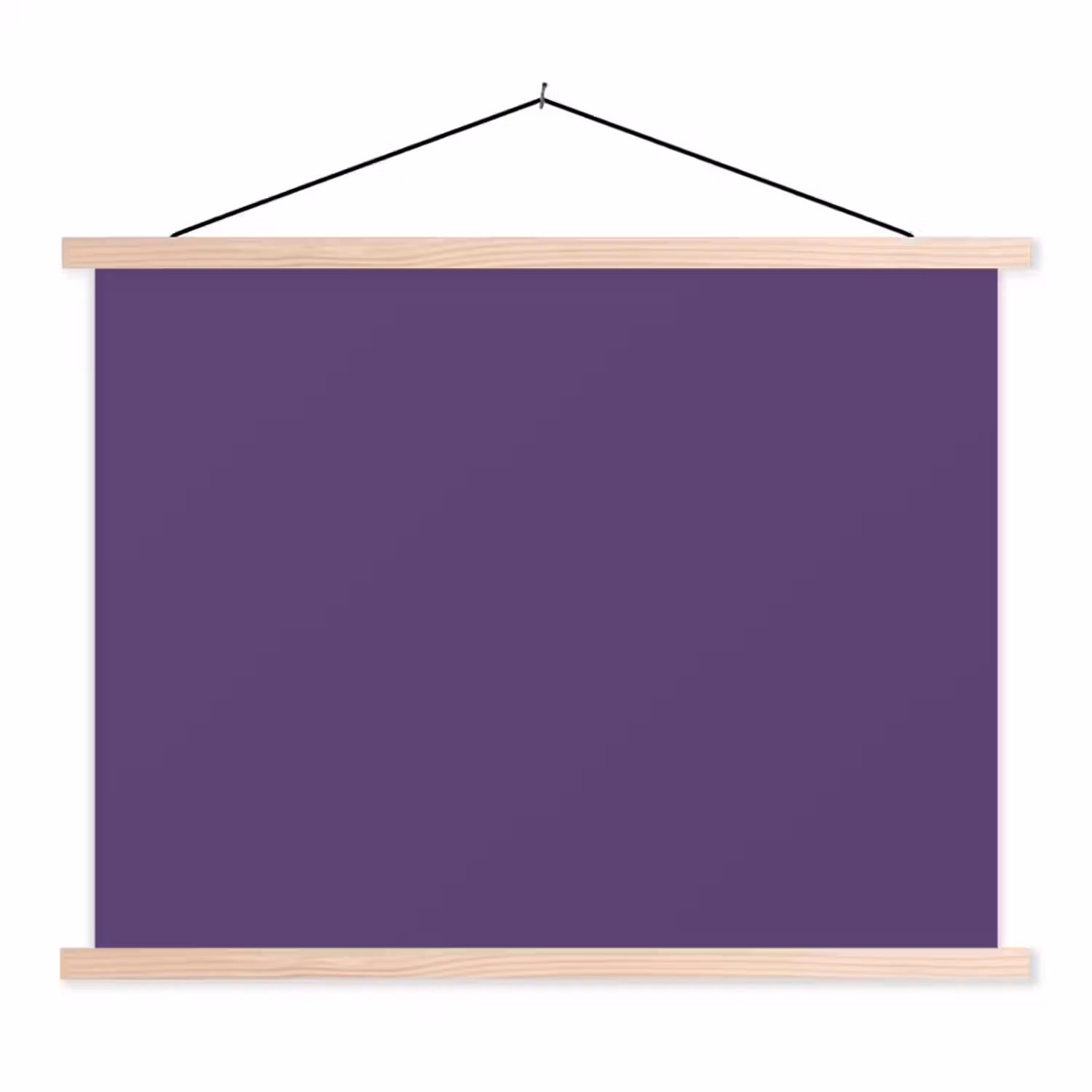 Deep - Plum - Paars textielposter latten blank klein 122 -3d