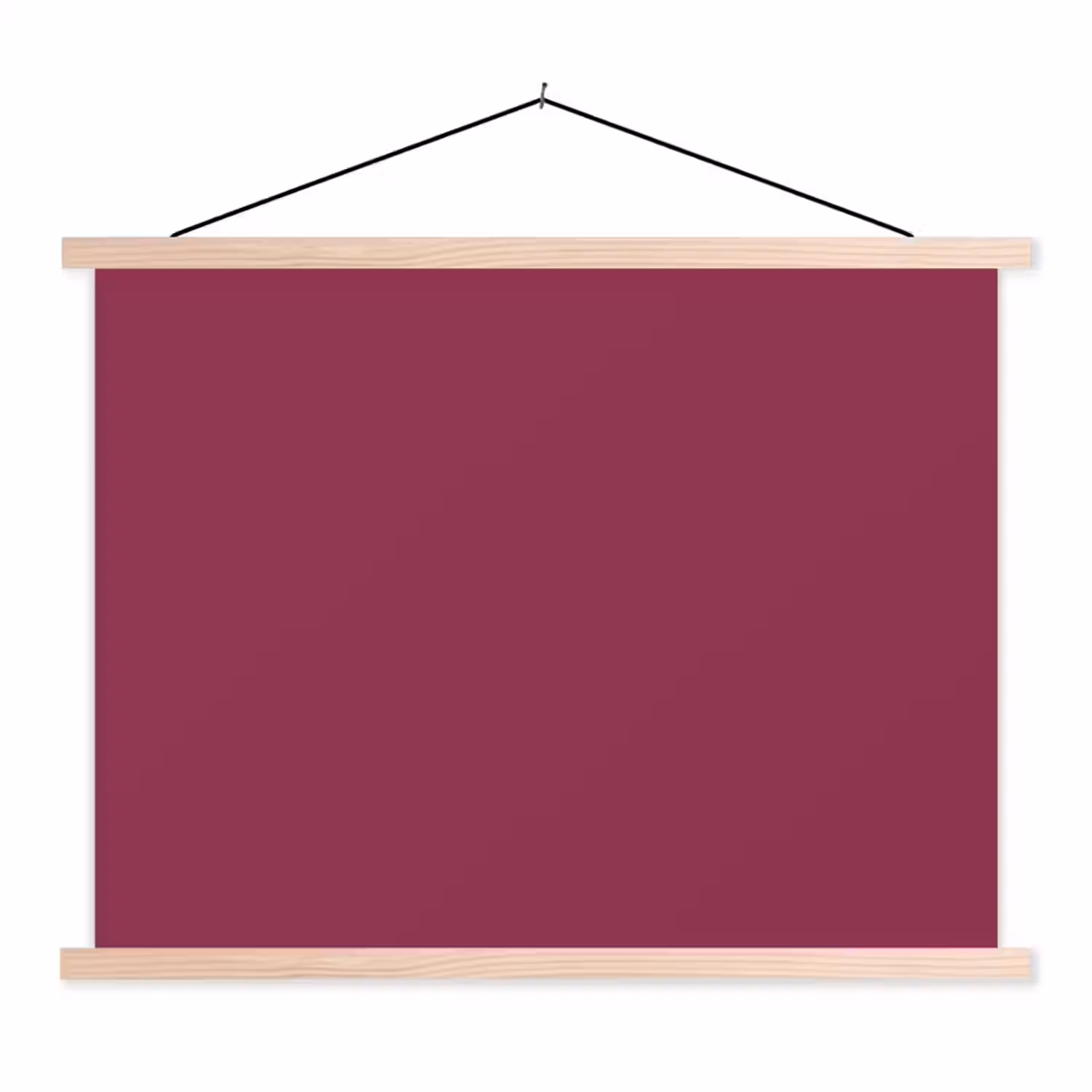 Deep - Rasberry - Rood textielposter latten blank klein 122 -3d