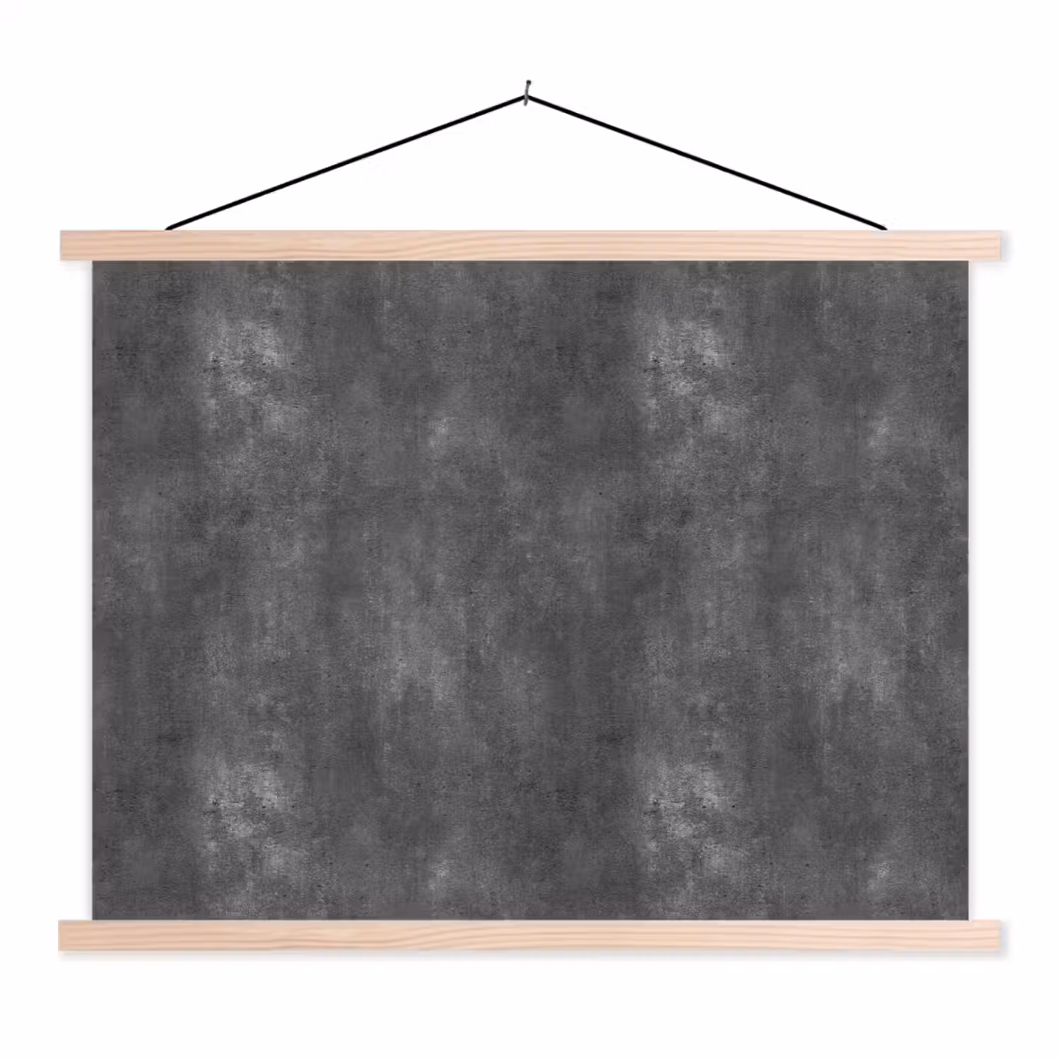 Donkergrijs - Ruw - Beton textielposter latten blank klein 122 -3d