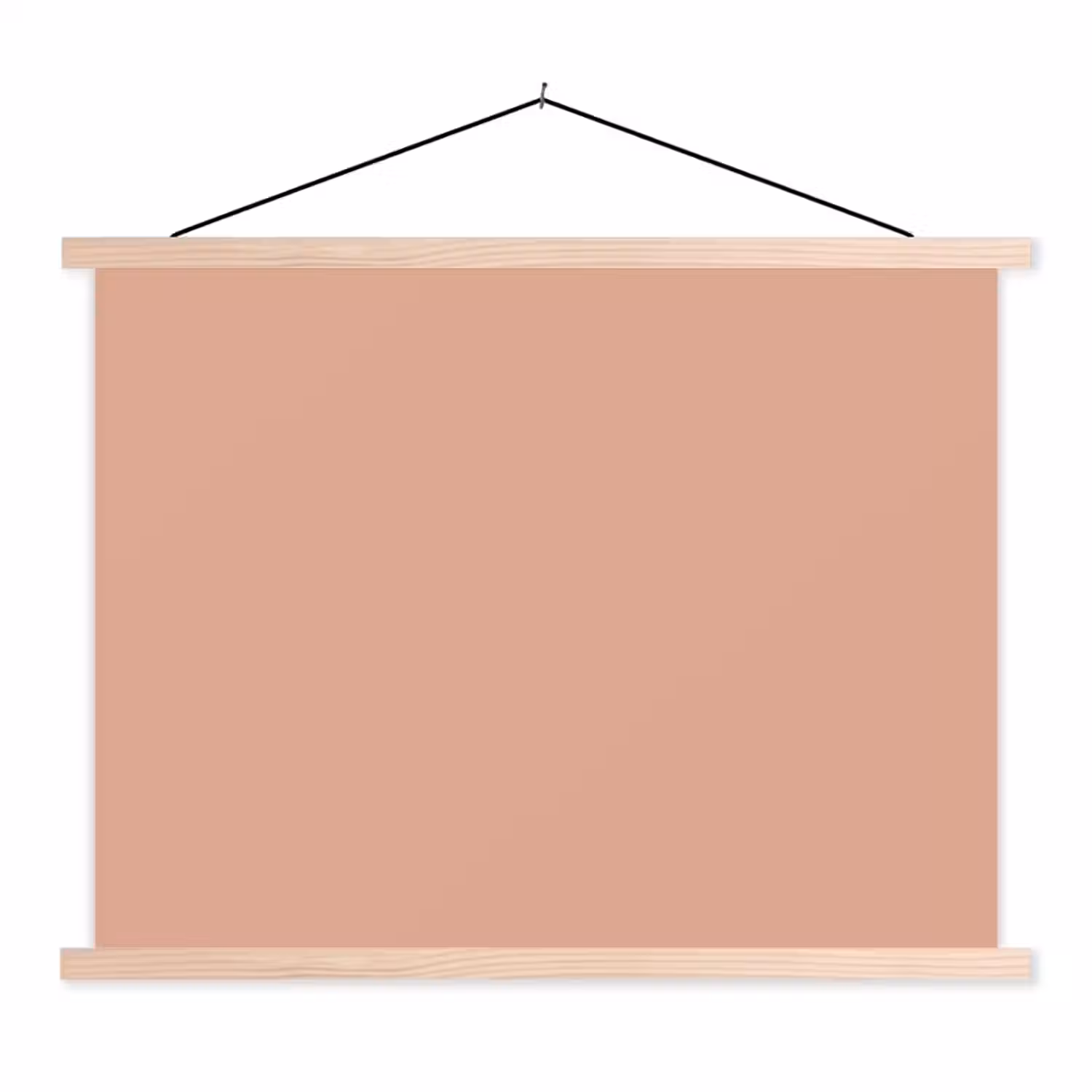 Dusty - Rose - Roze textielposter latten blank klein 122 -3d