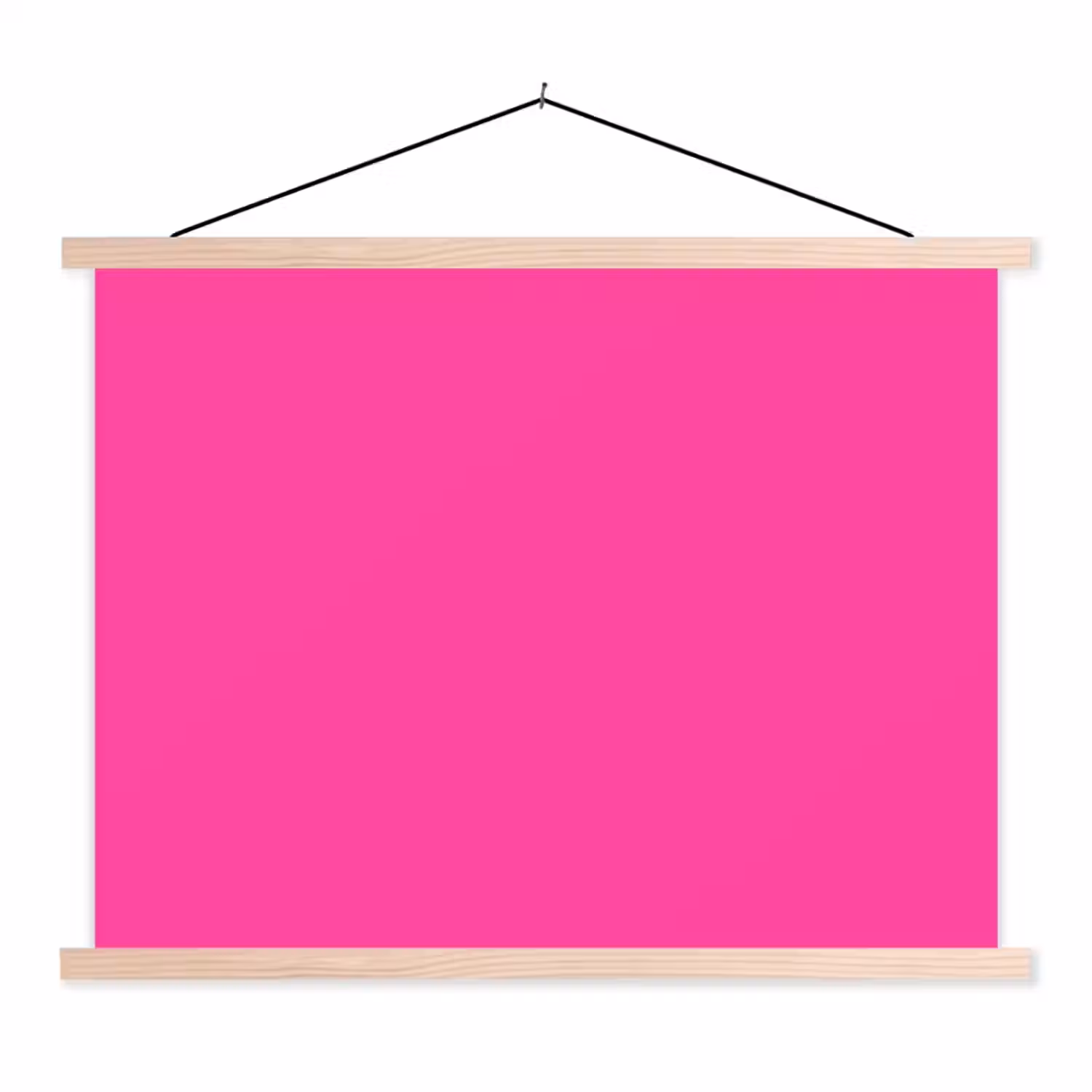 Electric - Magenta - Roze textielposter latten blank klein 122 -3d