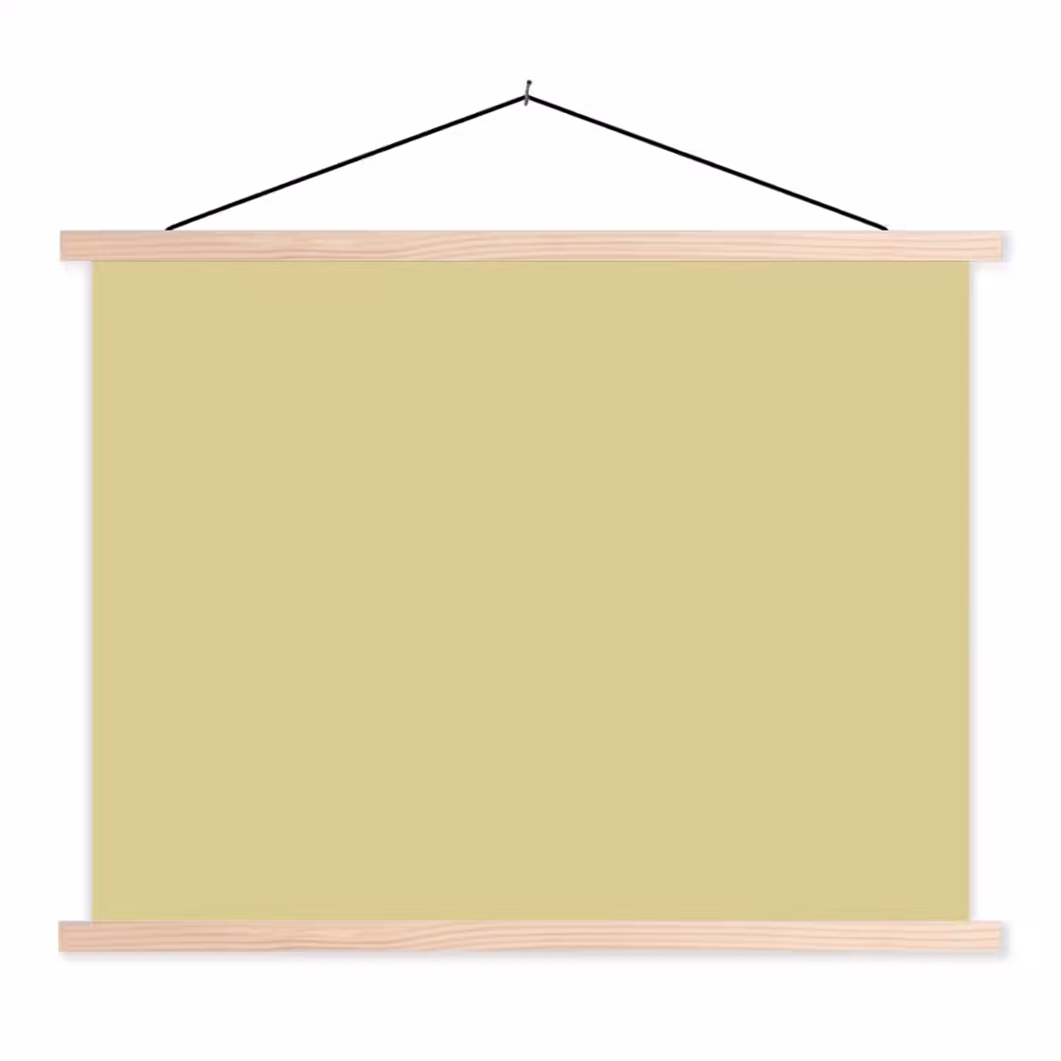 Golden - Clover - Geel textielposter latten blank klein 122 -3d