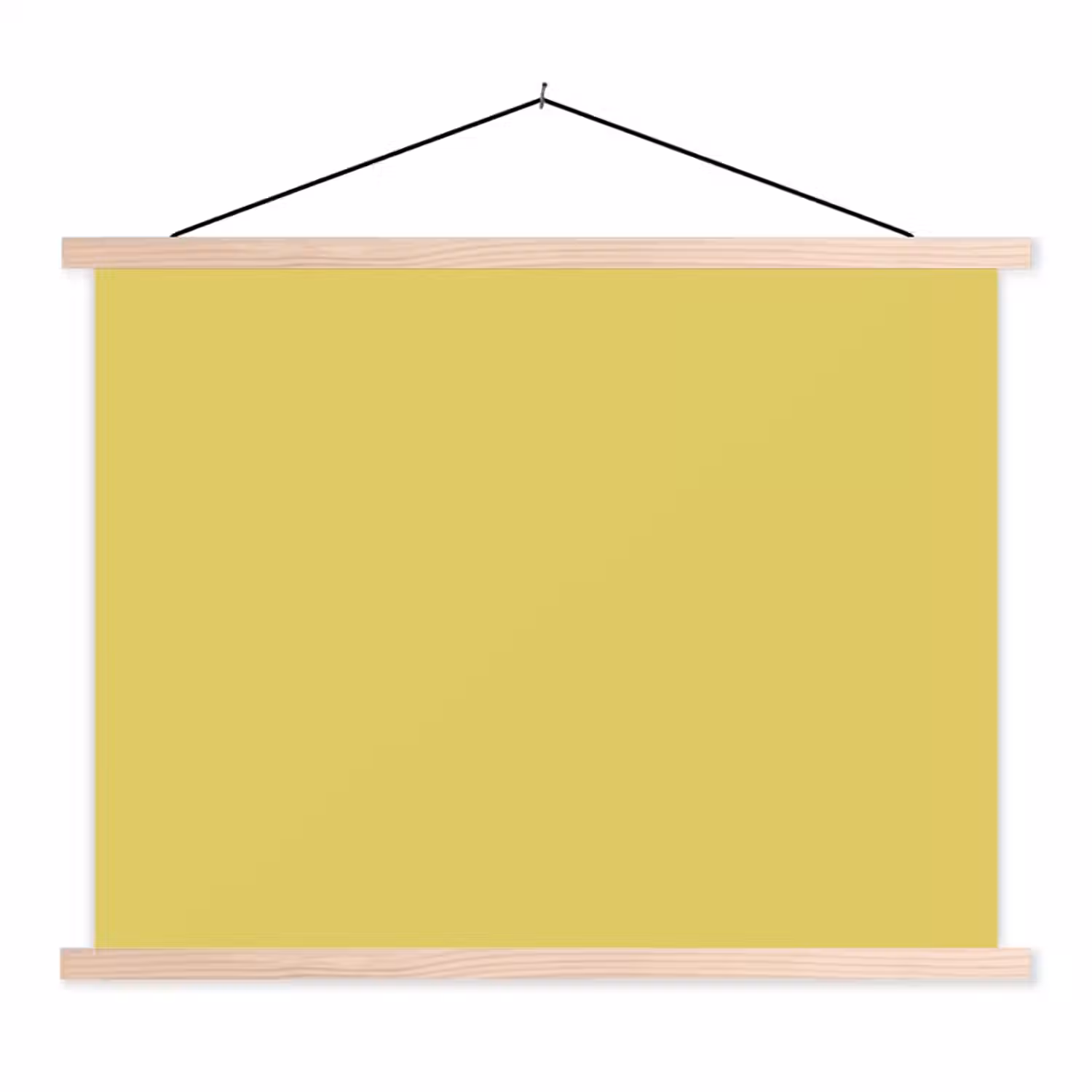 Golden - Ochre - Geel textielposter latten blank klein 122 -3d