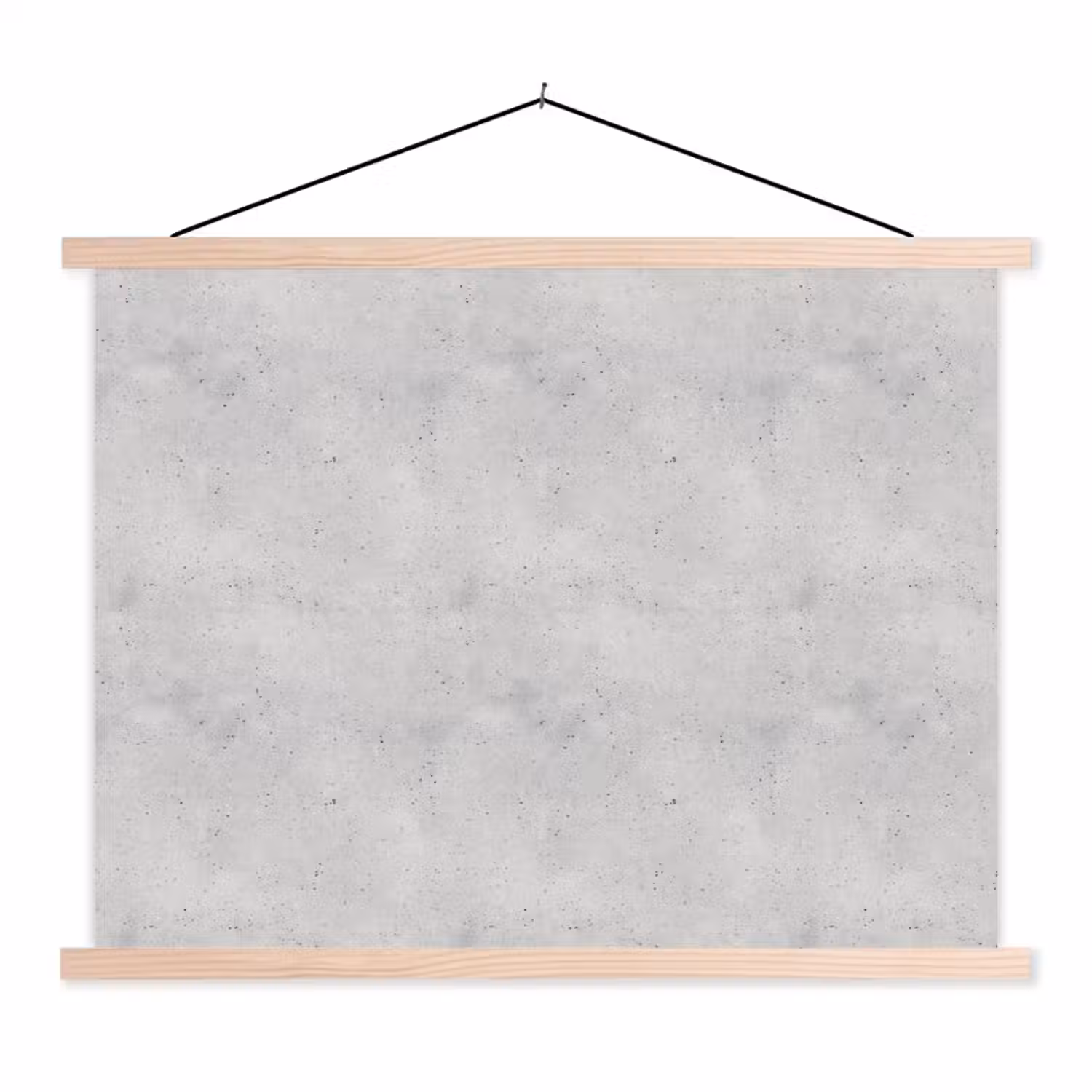 Grijs - Beton - Neutraal textielposter latten blank klein 122 -3d