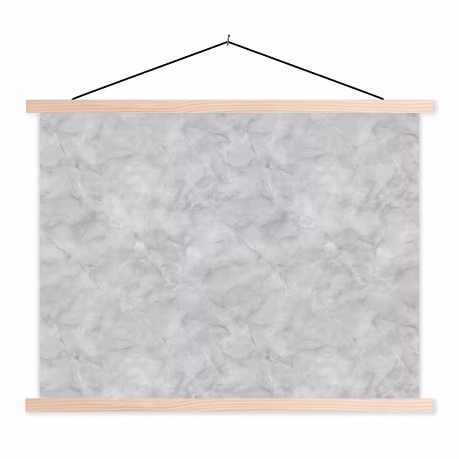 Grijs - Marmer - Mat textielposter latten blank klein 122 -3d