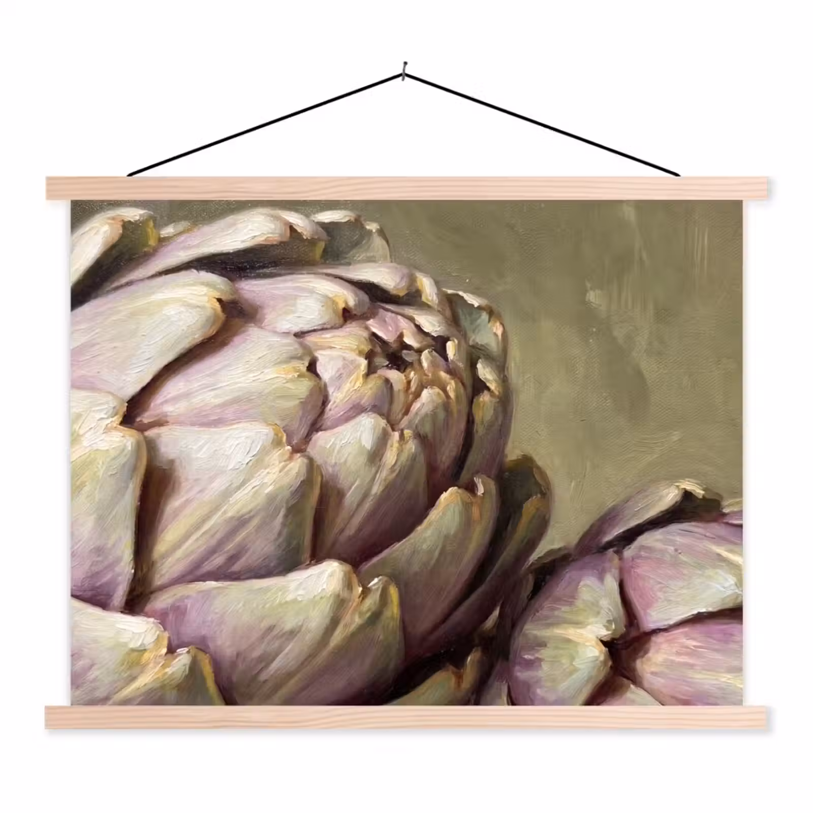 Schoolplaat - Groente - Stilleven - Schilderij - Groente - Stilleven - Schilderij textielposter latten blank klein