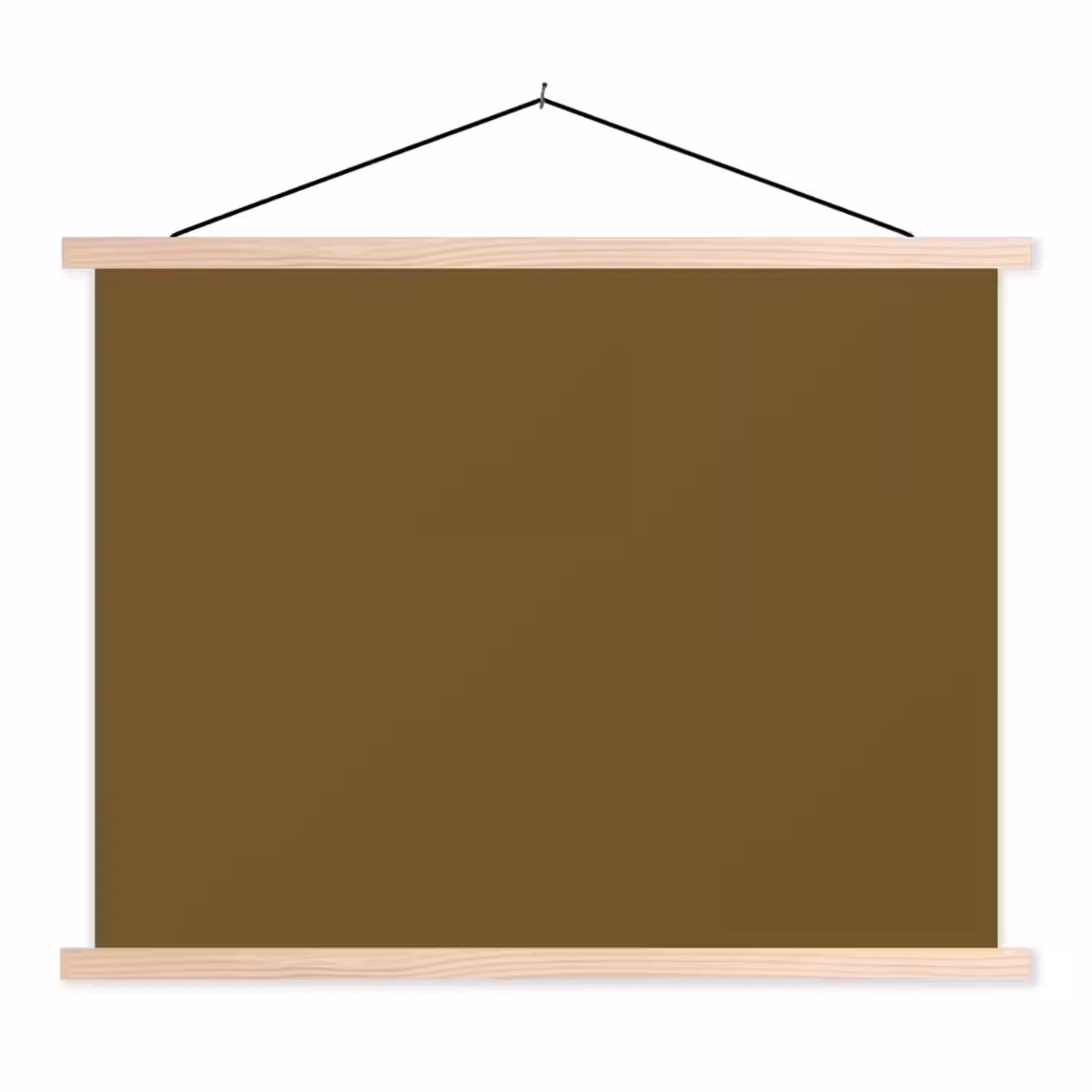 Hunter - Groen - Herfst textielposter latten blank klein 122 -3d