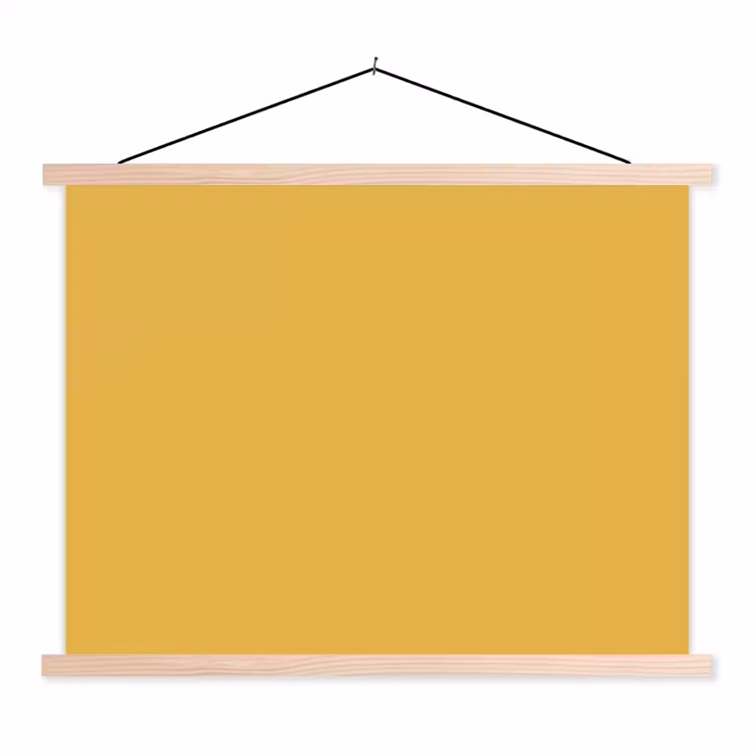 Joyful - Mustard - Geel textielposter latten blank klein 122 -3d