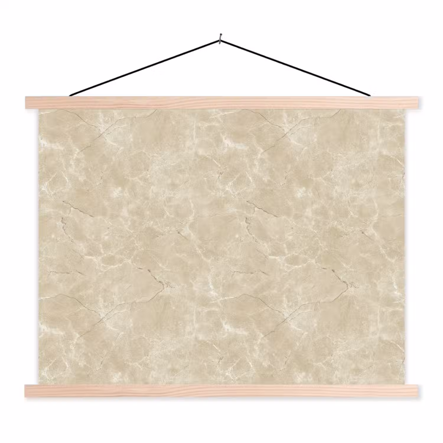Lichtbeige - Marmer - Diffusie adering textielposter latten blank klein 122 -3d