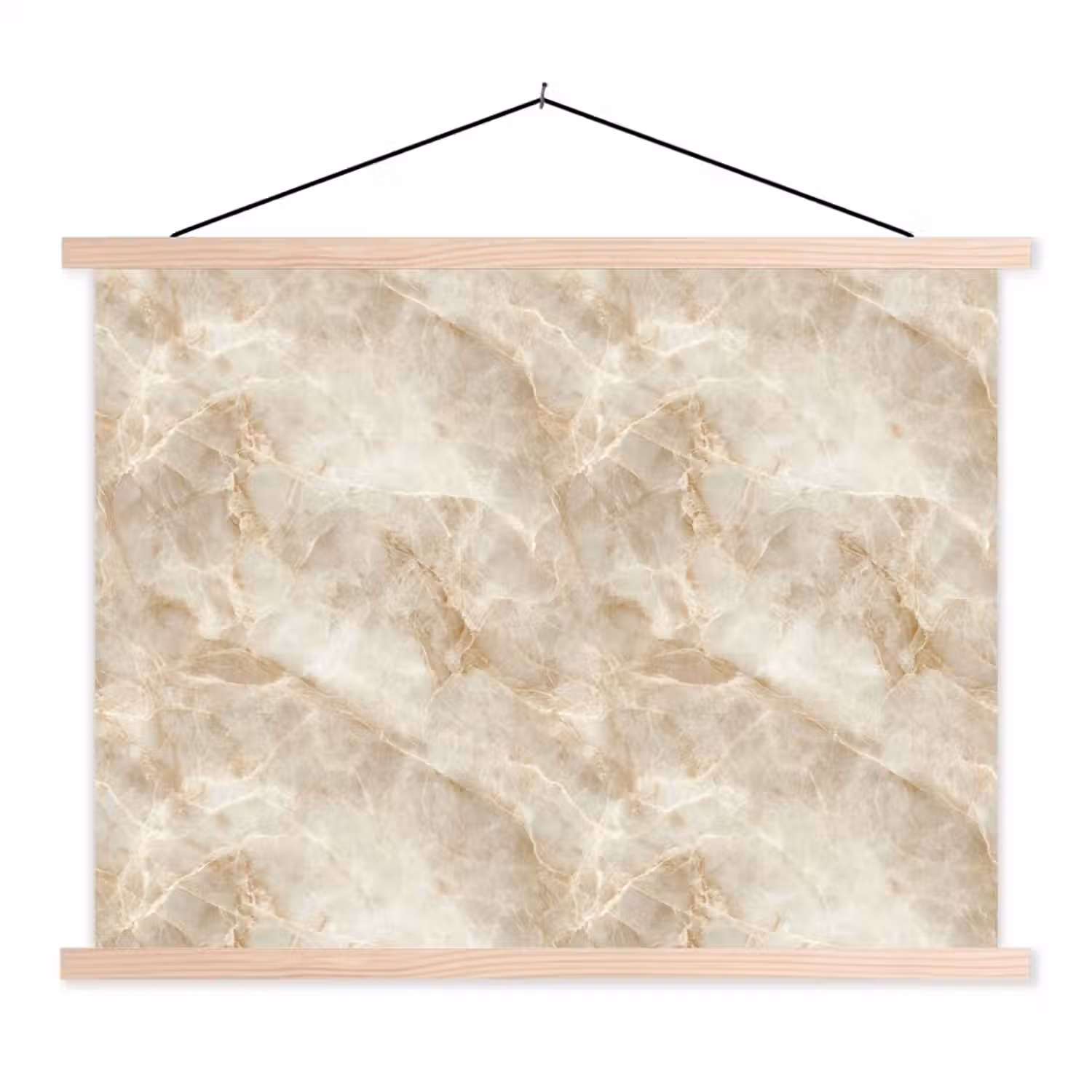 Lichtbeige - Onyx - Subtiel textielposter latten blank klein 122 -3d