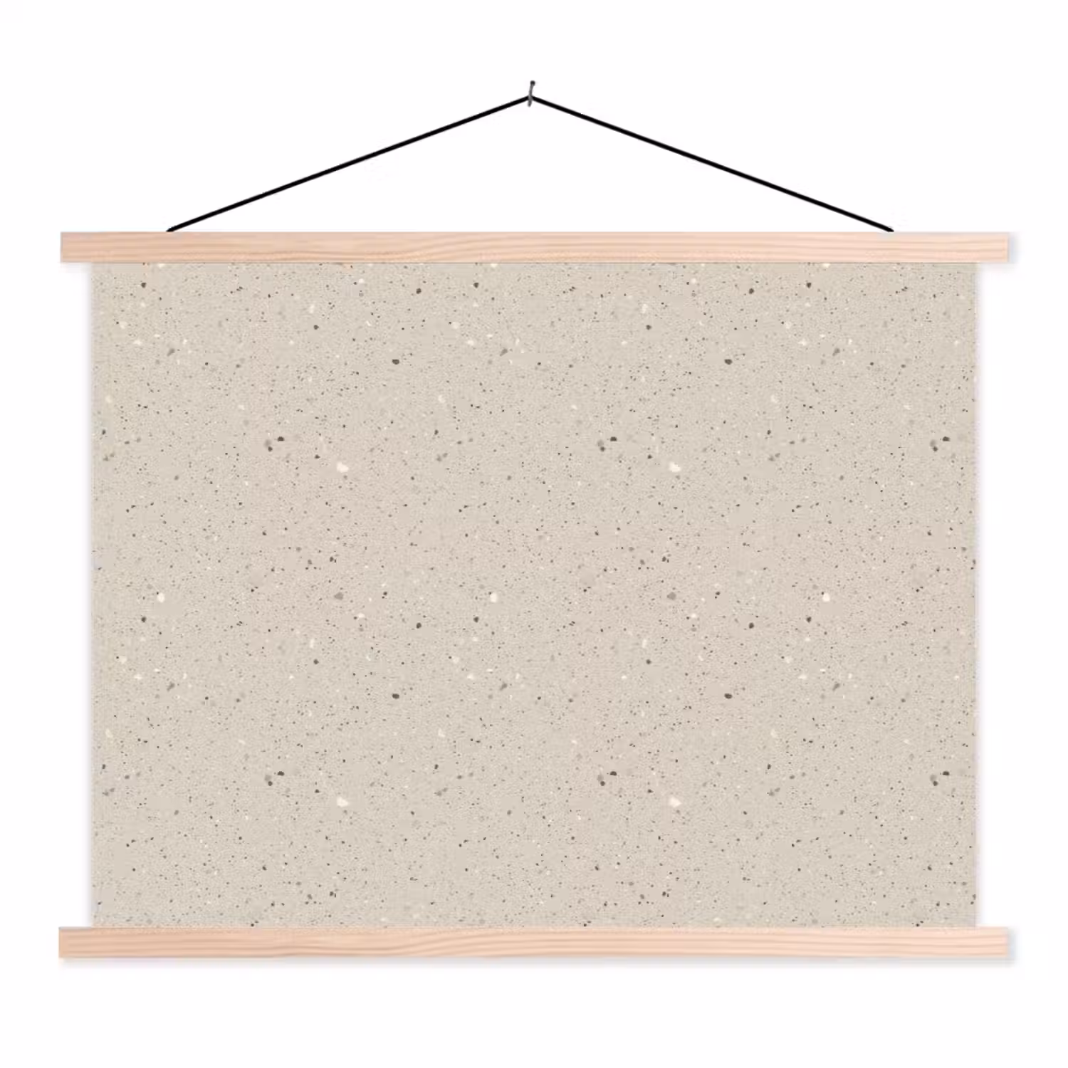 Lichtbeige - Terrazzo - Grijs textielposter latten blank klein 122 -3d