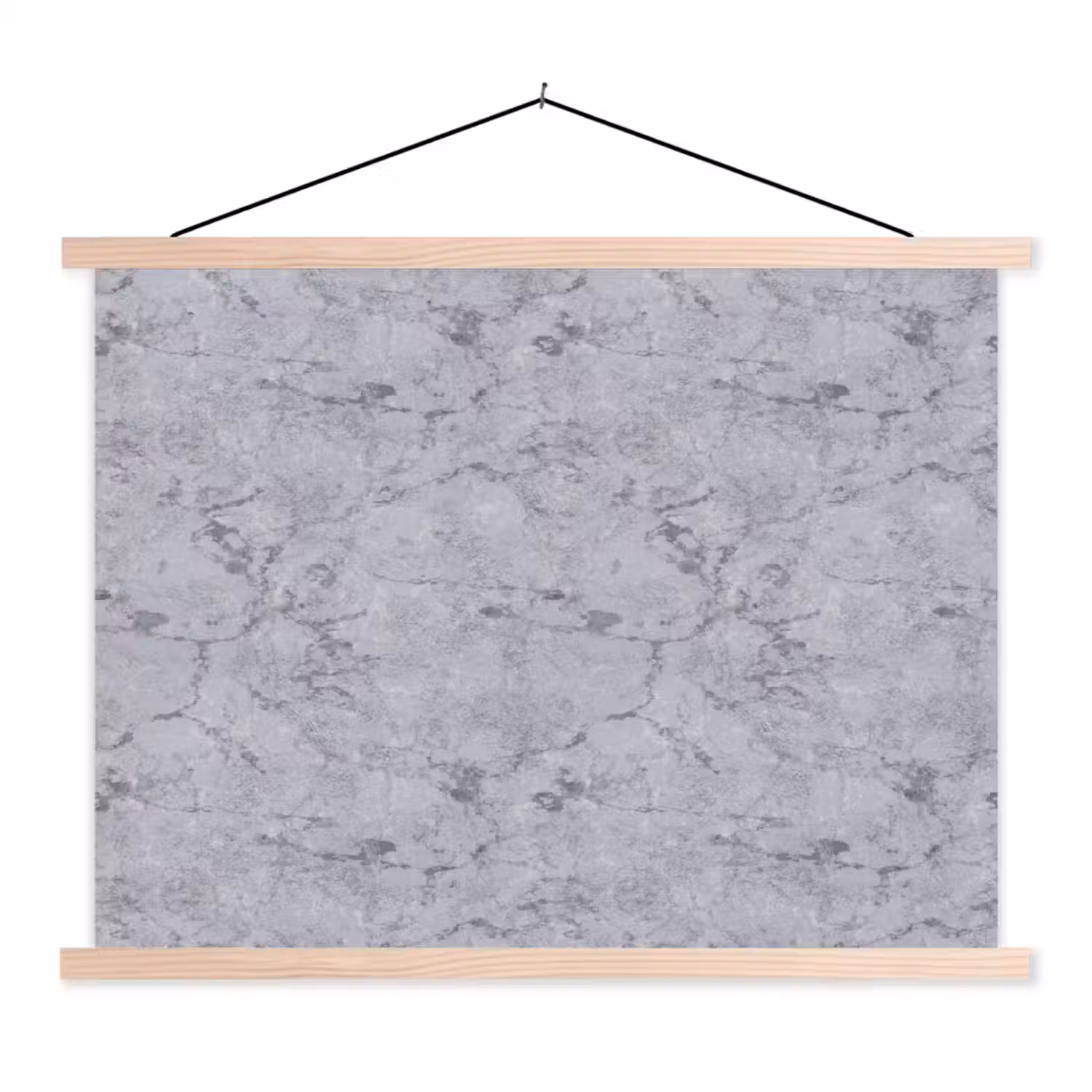 Marmerplaat - Patroon - Grijs textielposter latten blank klein 122 -3d