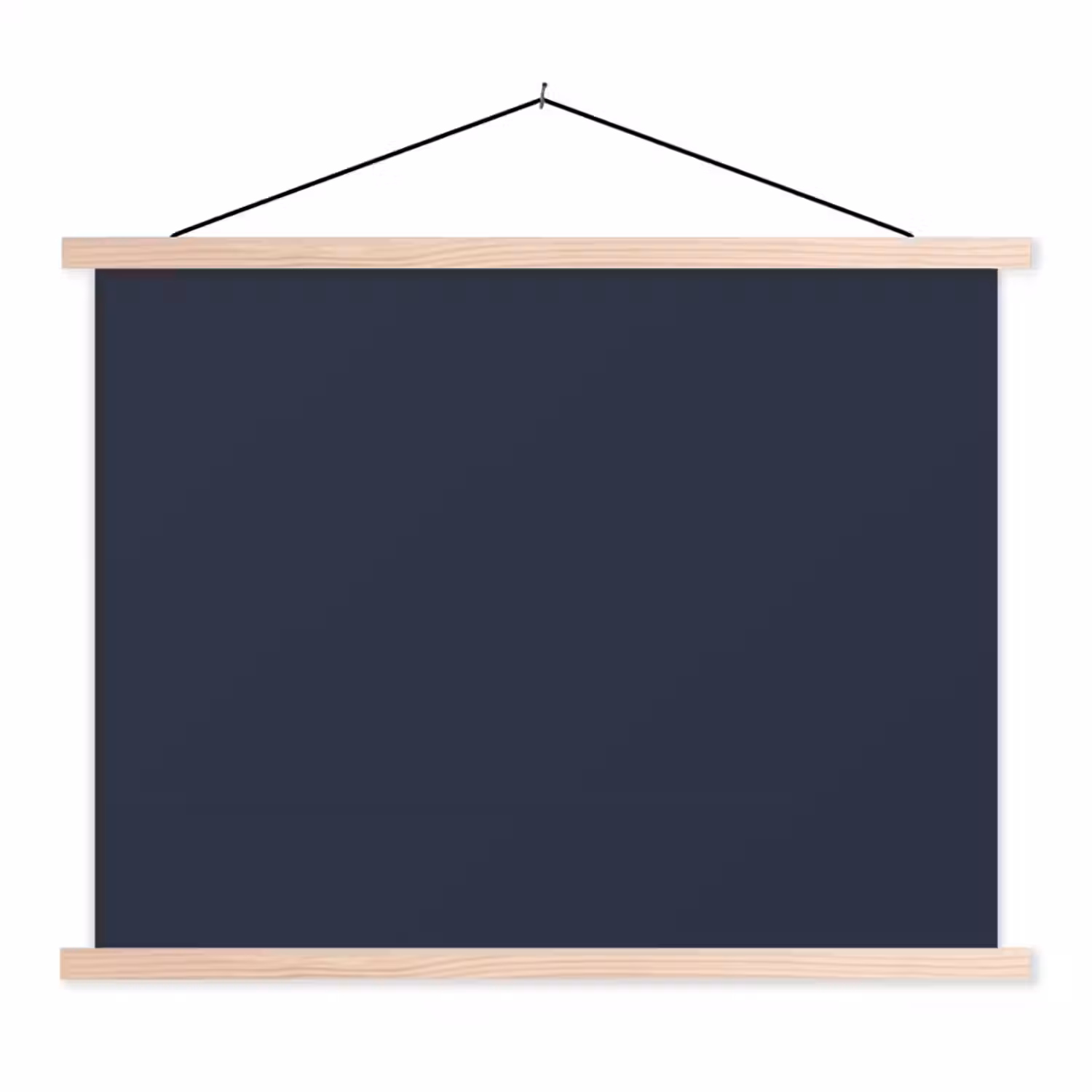 Midnight - Swing - Blauw textielposter latten blank klein 122 -3d