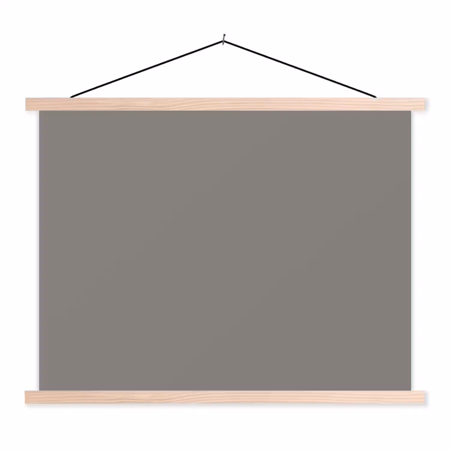 Mineral - Grey - Grijs textielposter latten blank klein 122 -3d