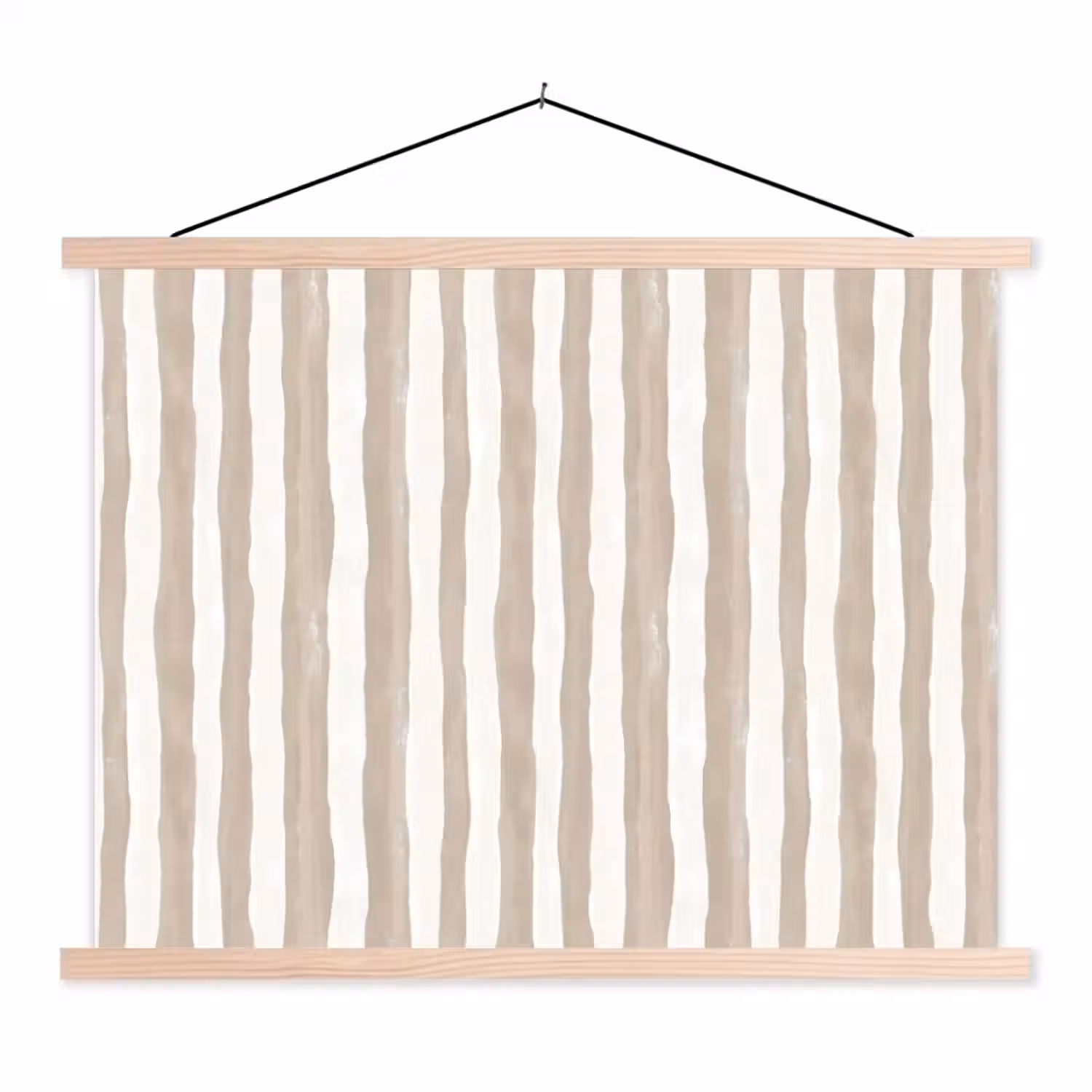 Minimalistisch - Strepen - Beige textielposter latten blank klein 122 -3d