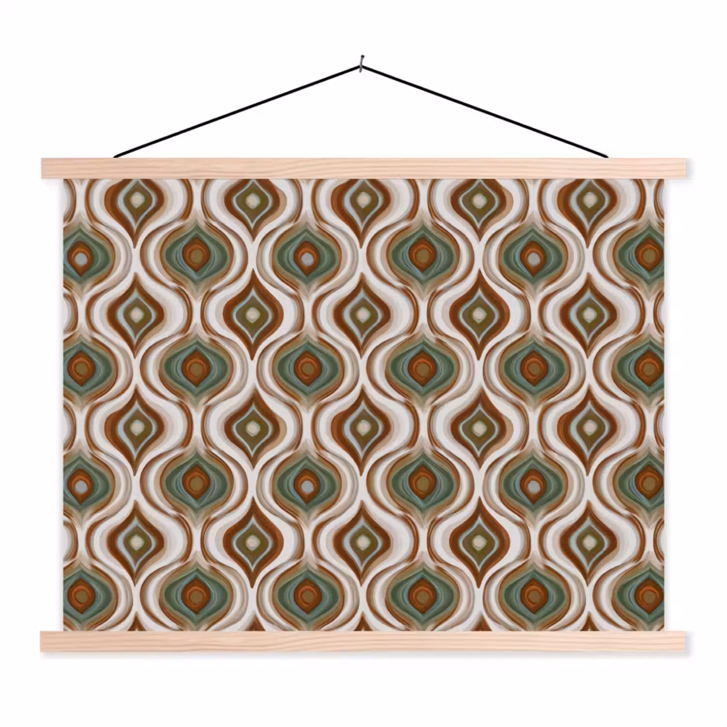 Motief - Patroon - Kleurrijk textielposter latten blank klein 122 -3d