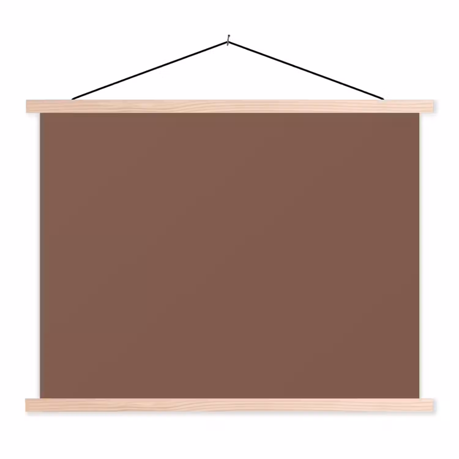 Muted - Chestnut - Bruin textielposter latten blank klein 122 -3d