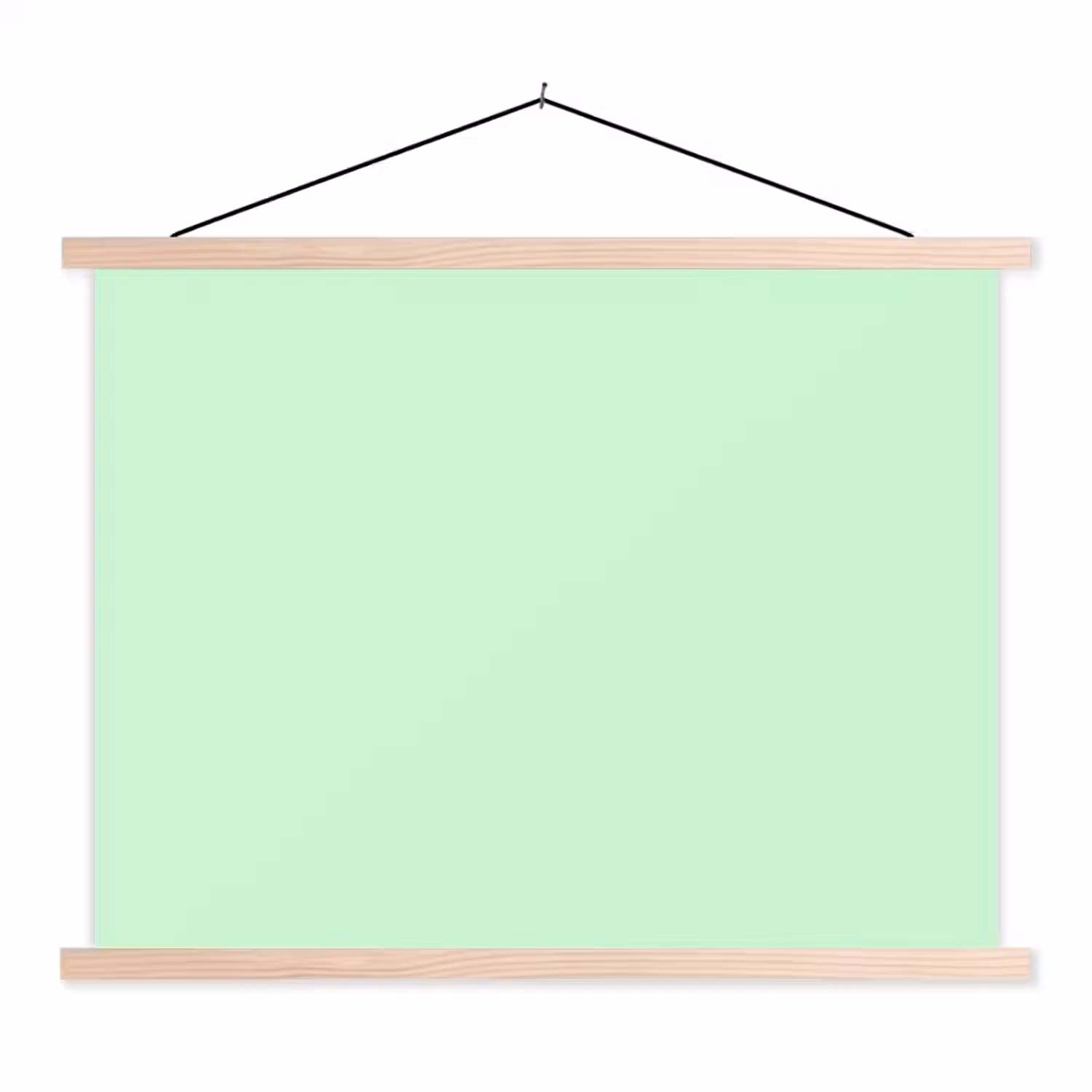 Pale - Mint - Groen textielposter latten blank klein 122 -3d