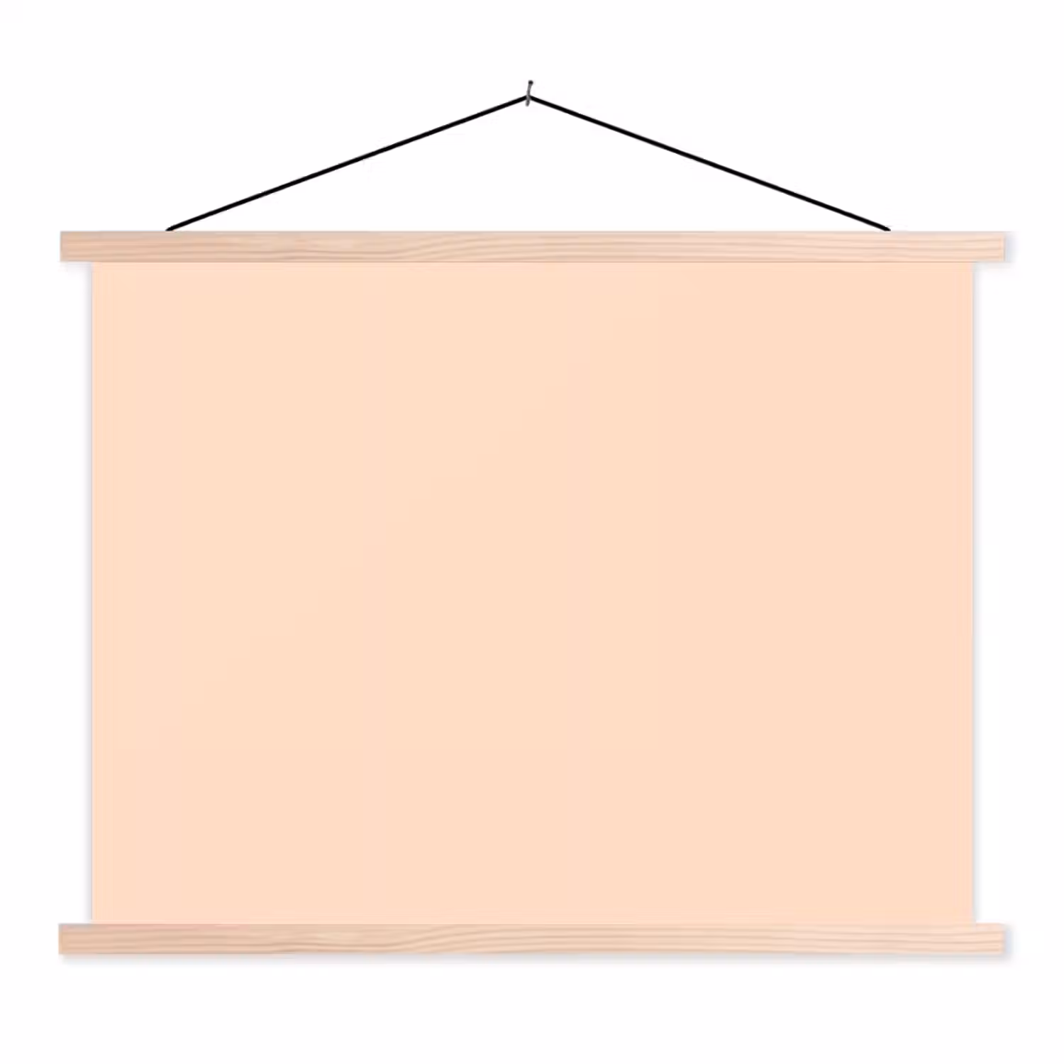 Pale - Peach - Nude textielposter latten blank klein 122 -3d