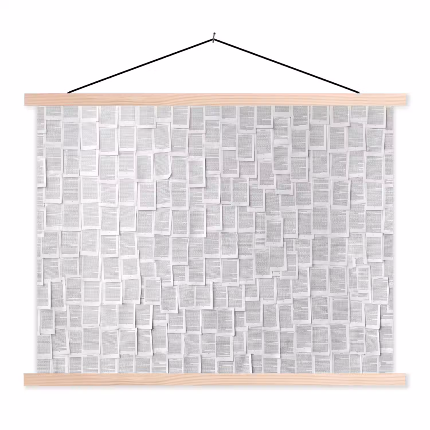 Papier - Overlappend - Textuur - Modern - Wit textielposter latten blank klein -3d