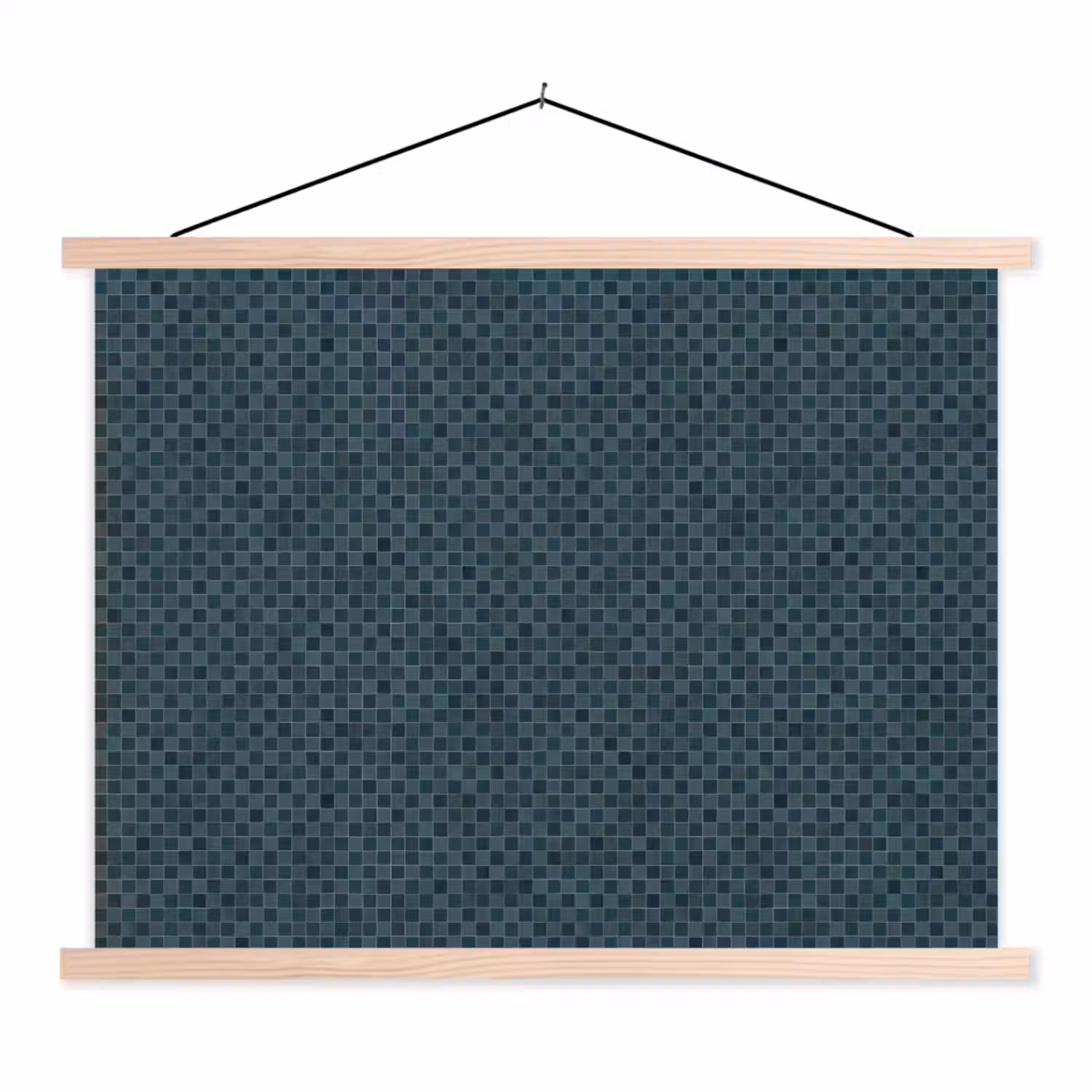 Patroon - Mozaïek - Groen textielposter latten blank klein 122 -3d