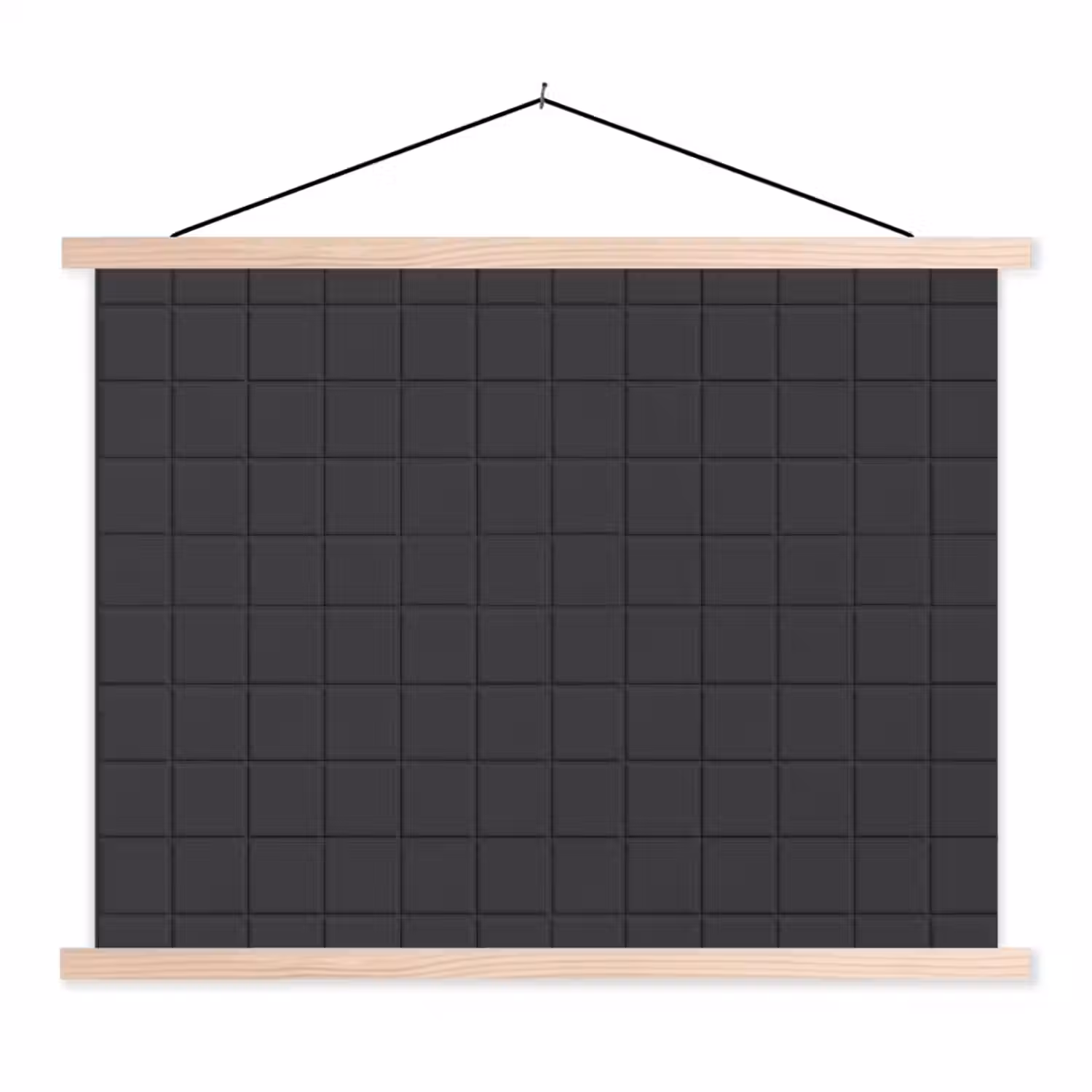 Patroon - Tegel - Antraciet textielposter latten blank klein 122 -3d