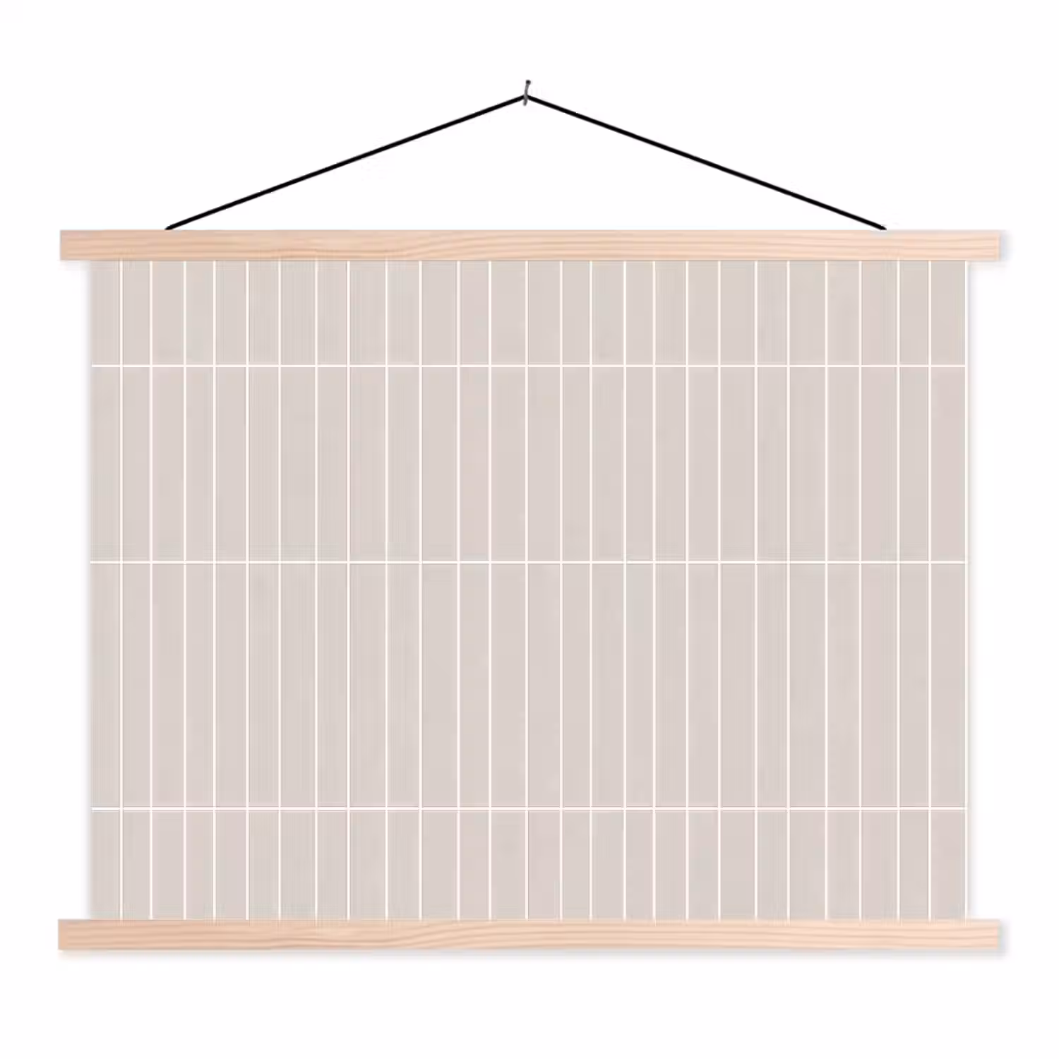 Patroon - Tegels - Zand textielposter latten blank klein 122 -3d