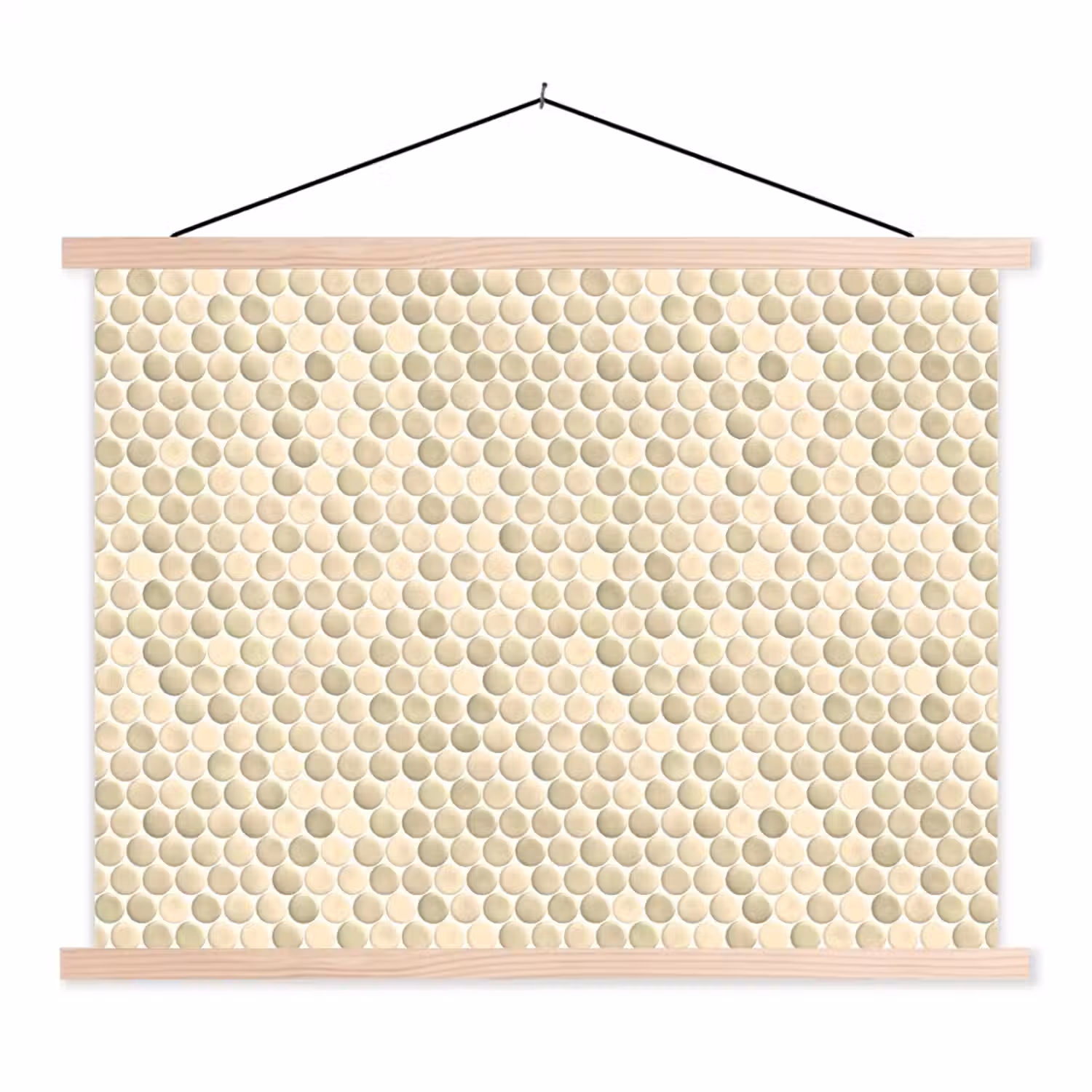 Penny - Mozaïek - Zand textielposter latten blank klein 122 -3d