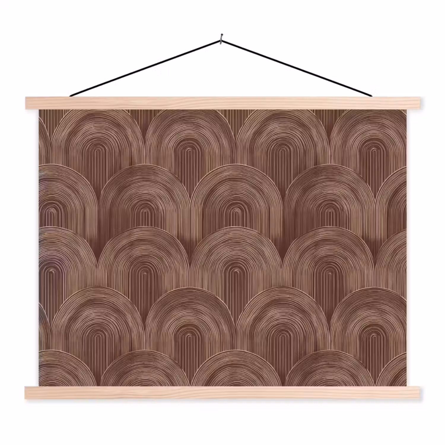 Ritmisch - Effect - Bruin textielposter latten blank klein 122 -3d