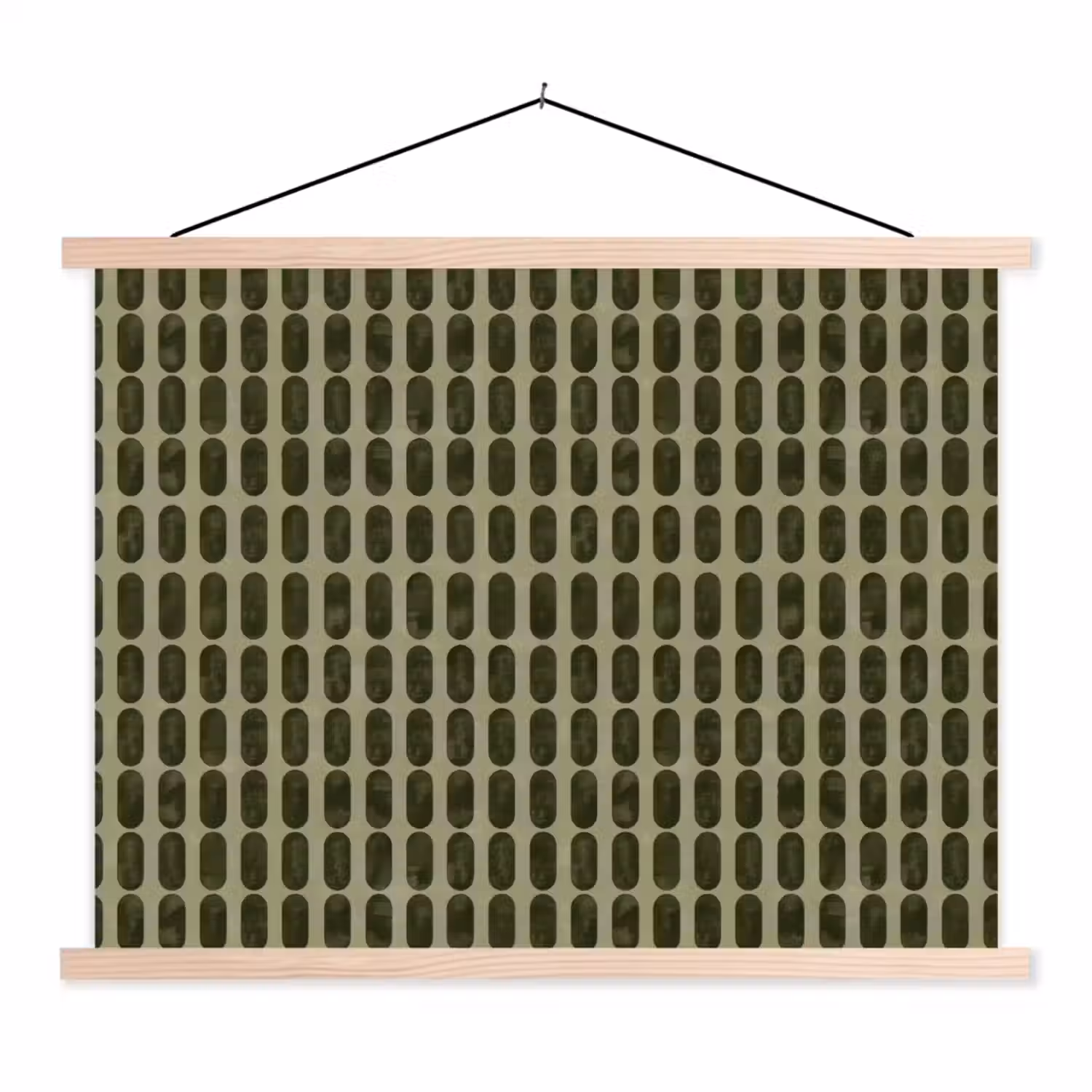 Ritmisch - Effect - Groen textielposter latten blank klein 122 -3d