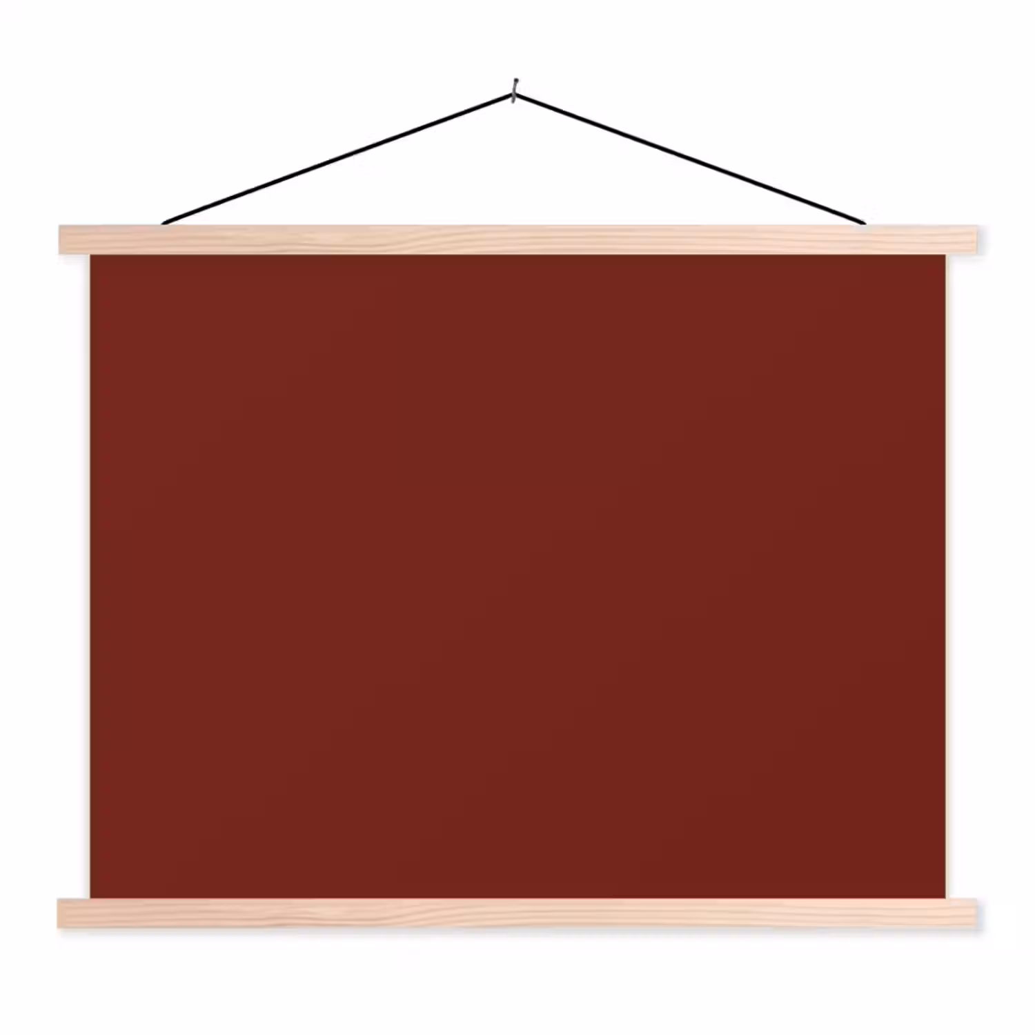 Rustic - Terracotta - Rood textielposter latten blank klein 122 -3d