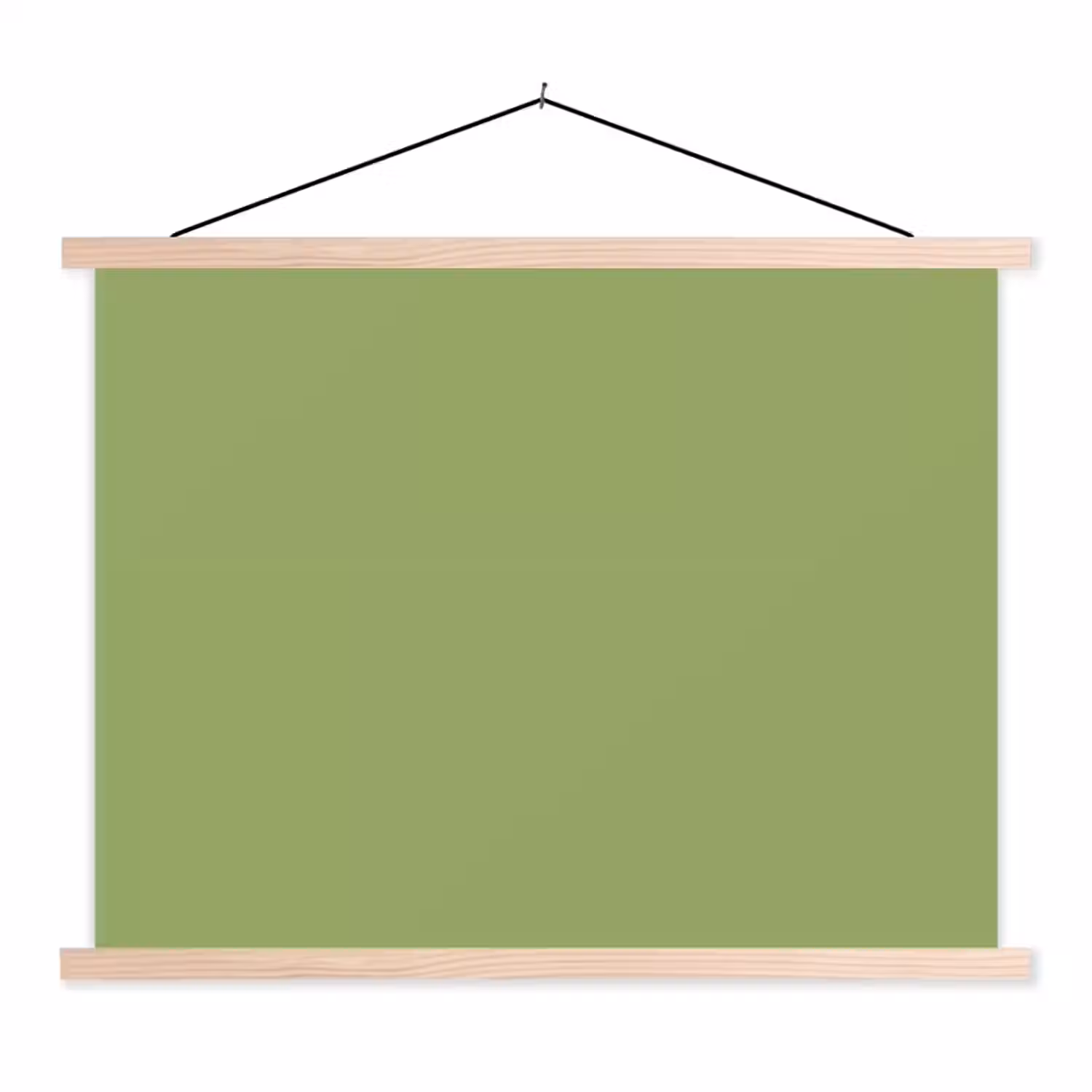 Sage - Green - Groen textielposter latten blank klein 122 -3d