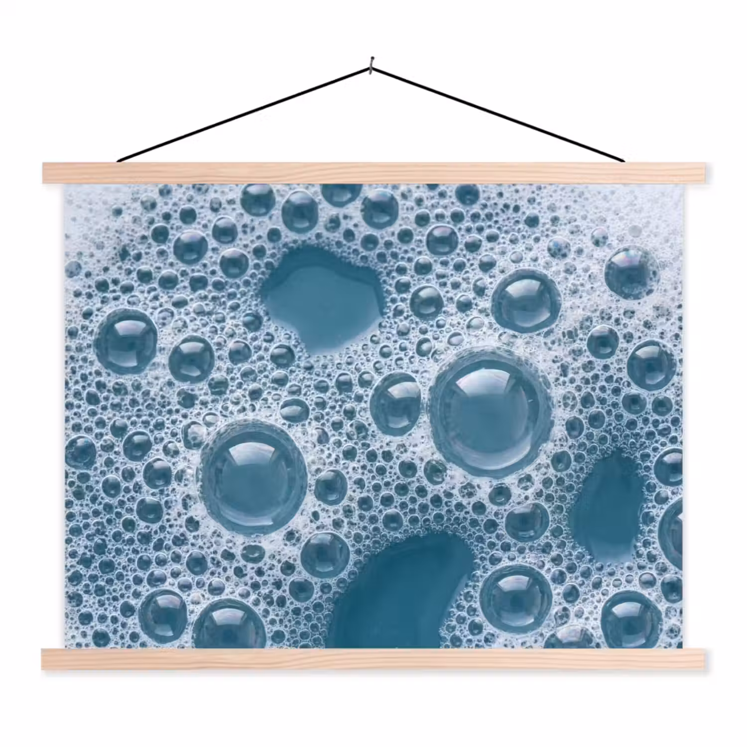 Schuim - Water - Textuur textielposter latten blank klein -3d
