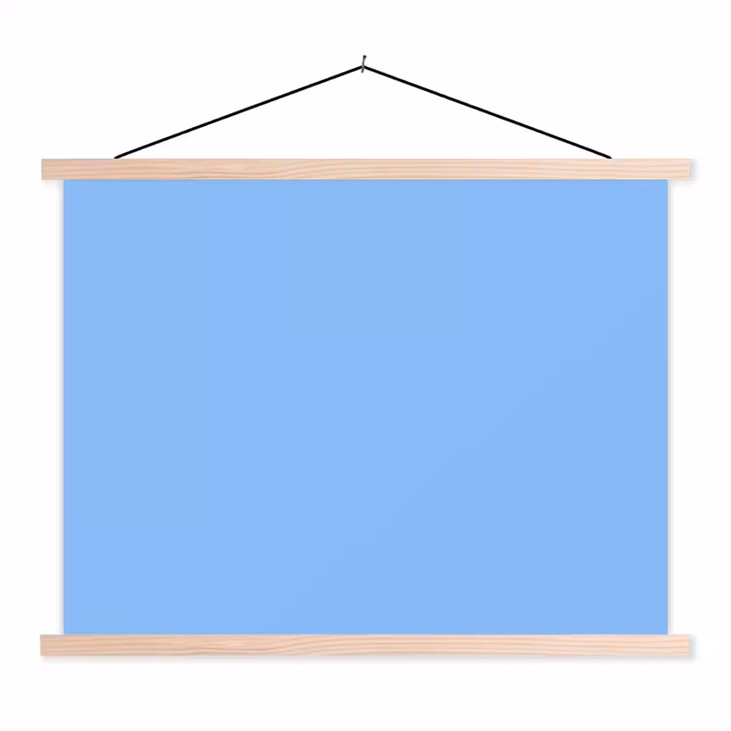 Sky - Glow - Blauw textielposter latten blank klein 122 -3d