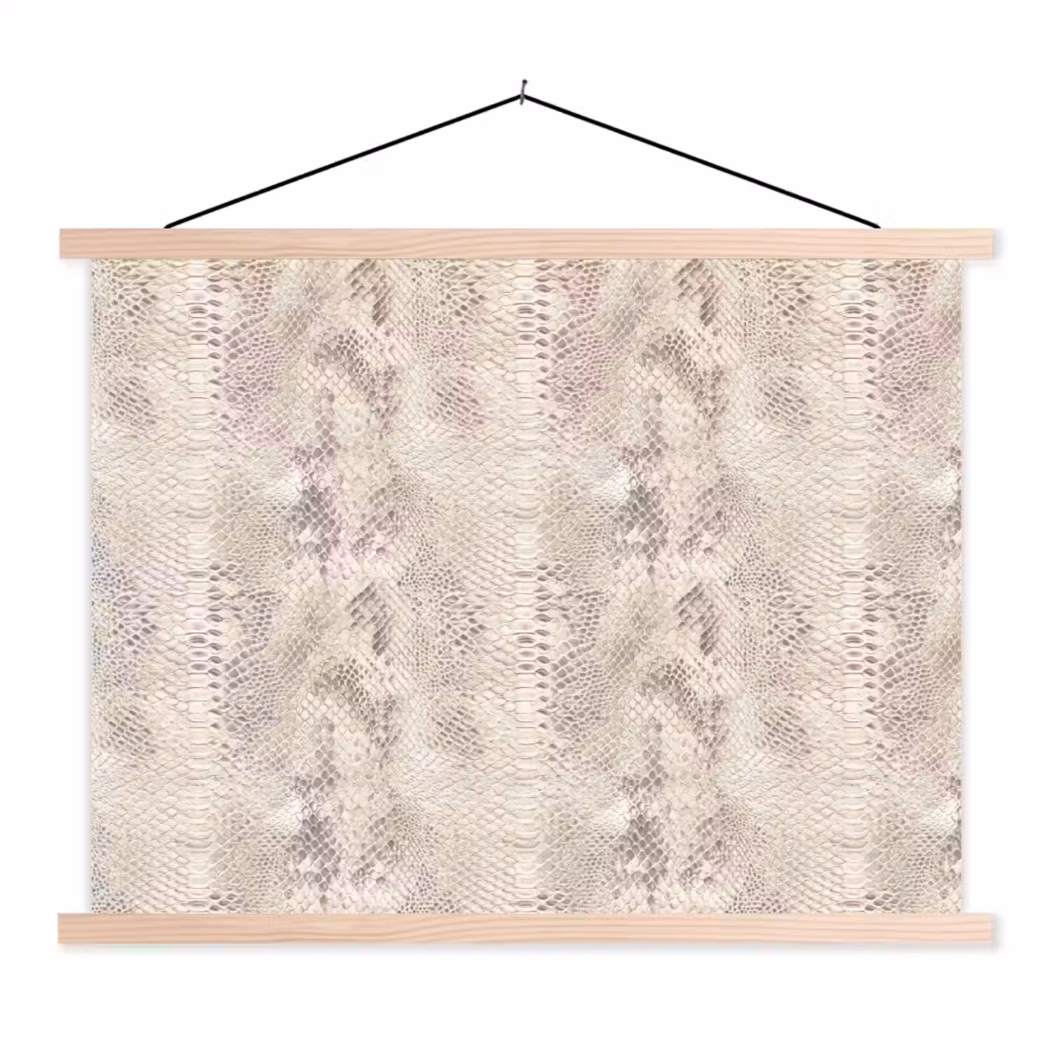 Slang - Patroon - Beige textielposter latten blank klein 122 -3d
