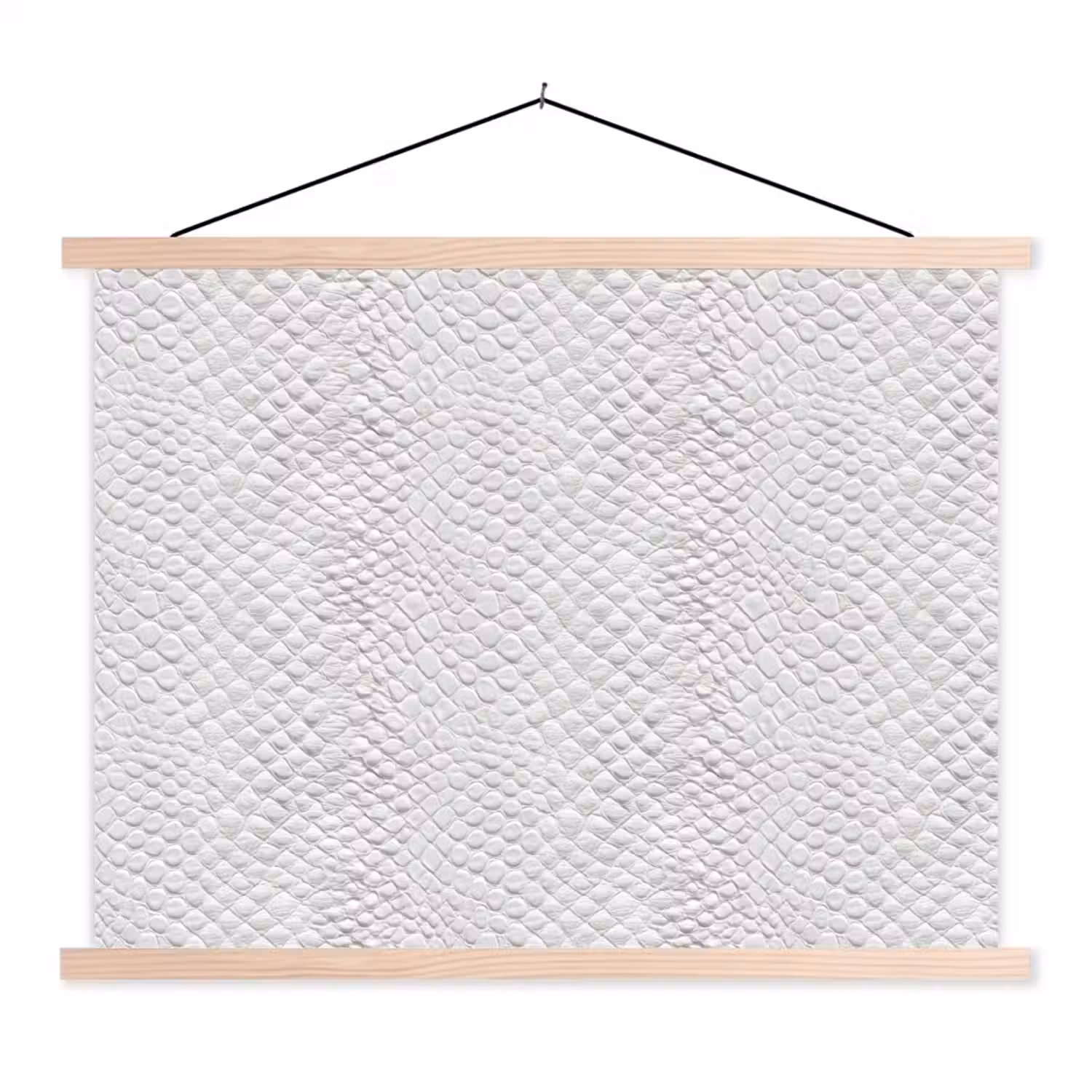 Slang - Patroon - Wit textielposter latten blank klein 122 -3d
