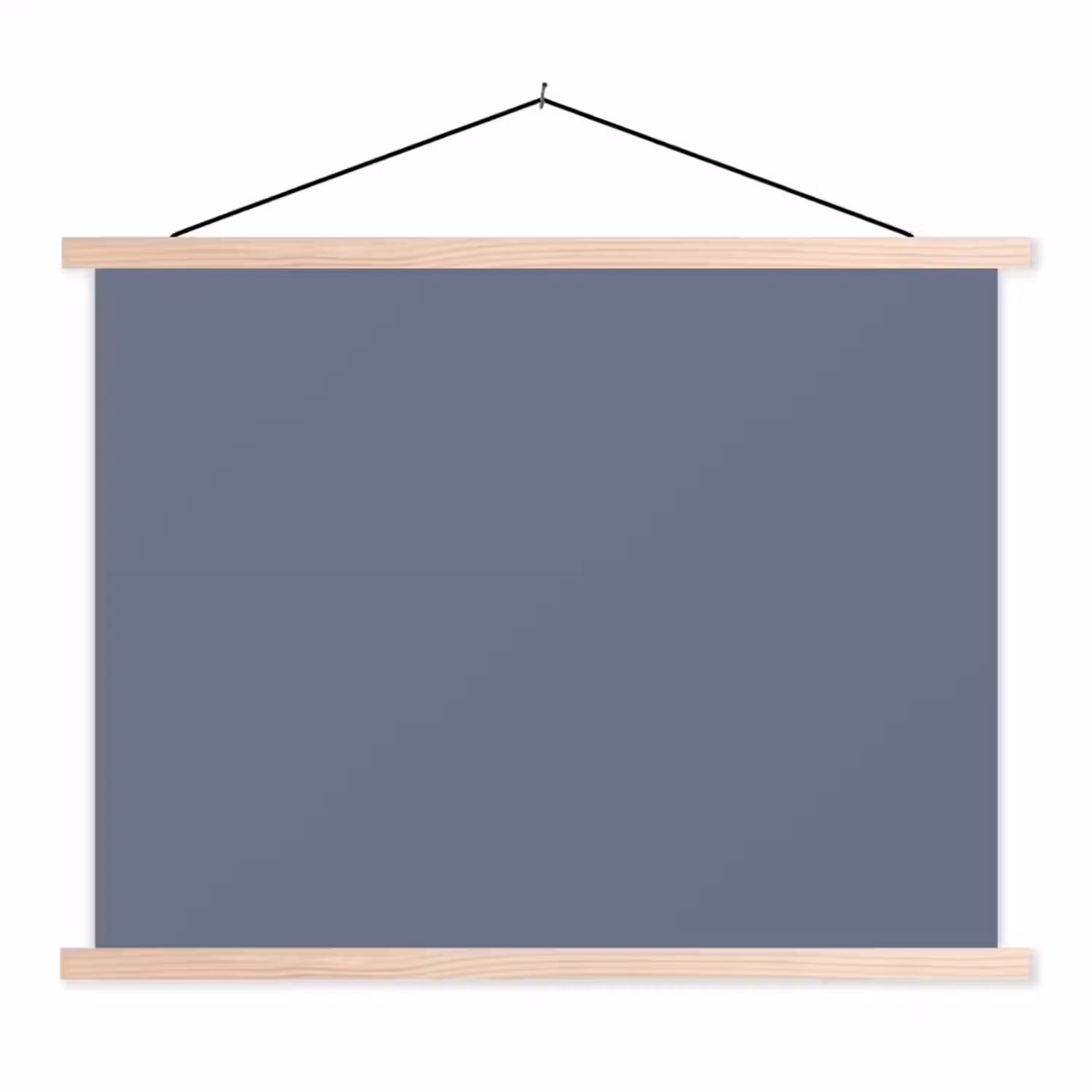 Slate - Whisper - Blauw textielposter latten blank klein 122 -3d