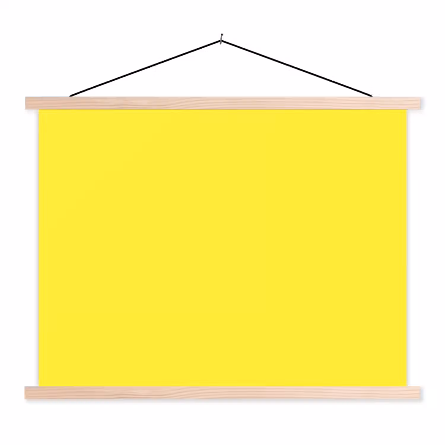 Soft - Custard - Geel textielposter latten blank klein 122 -3d