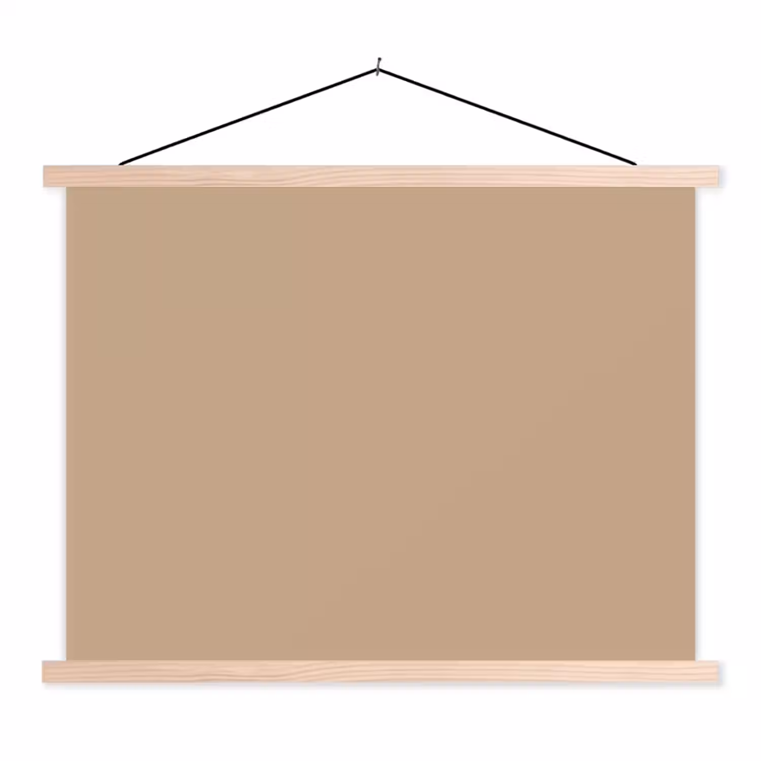 Soft - Taupe - Bruin textielposter latten blank klein 122 -3d