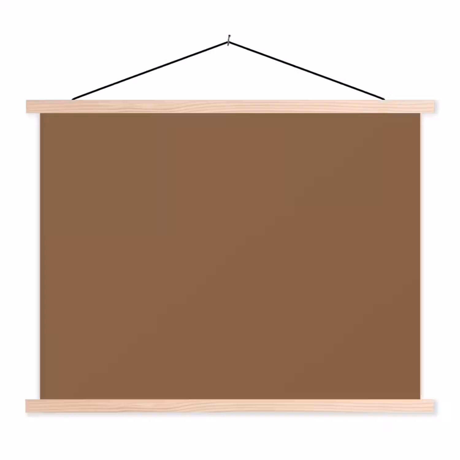 Soft - Walnut - Bruin textielposter latten blank klein 122 -3d