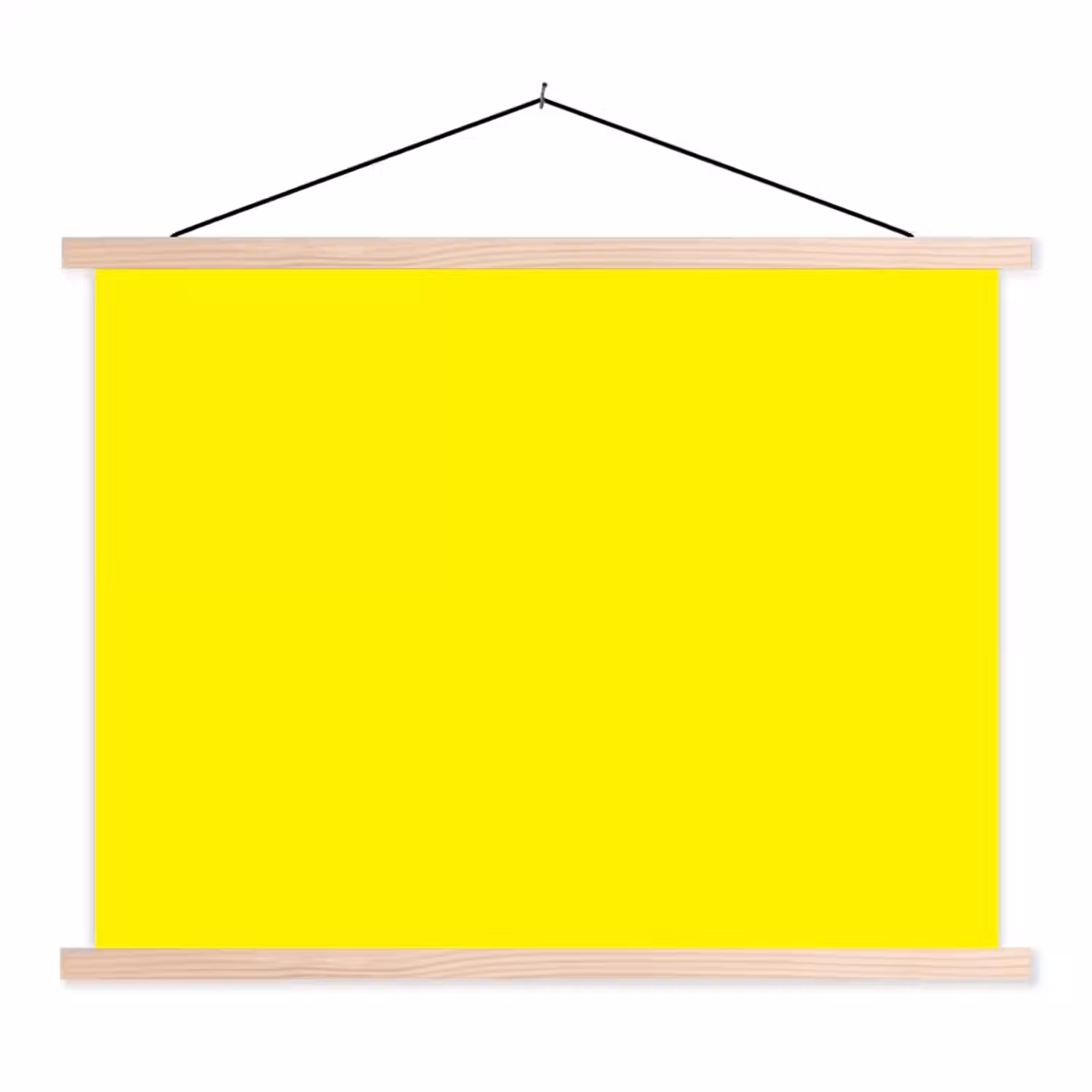 Sunshine - Glow - Geel textielposter latten blank klein 122 -3d