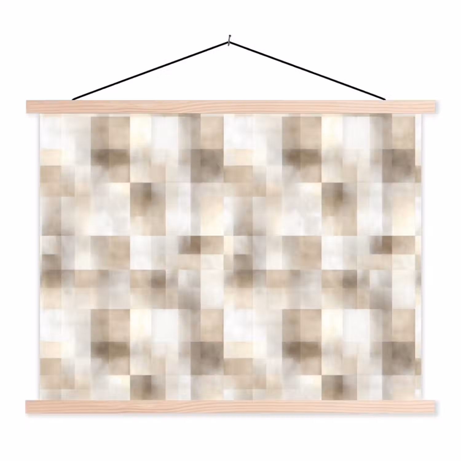 Textuur - Linnen - Beige textielposter latten blank klein 122 -3d