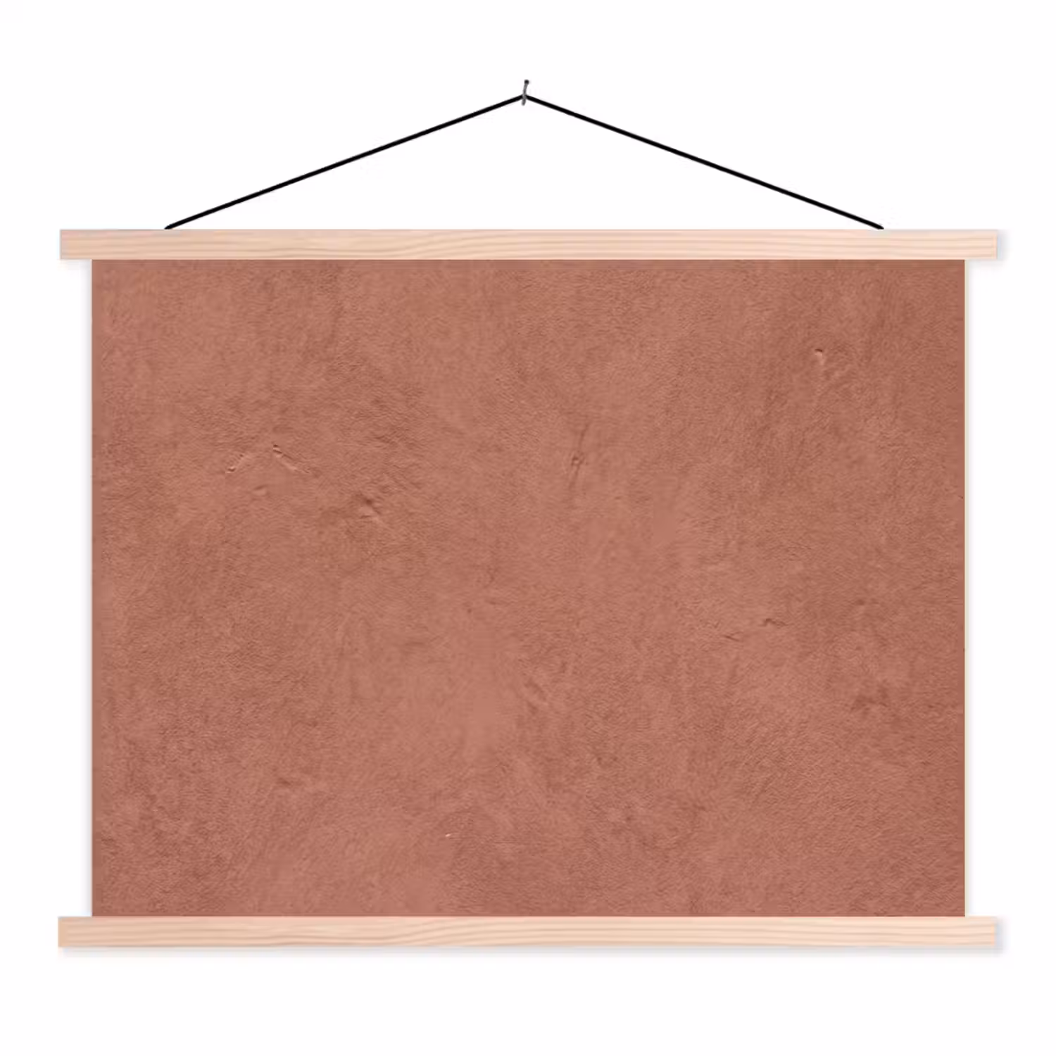 Textuur - Roodbruin - Grof - Modern textielposter latten blank klein -3d