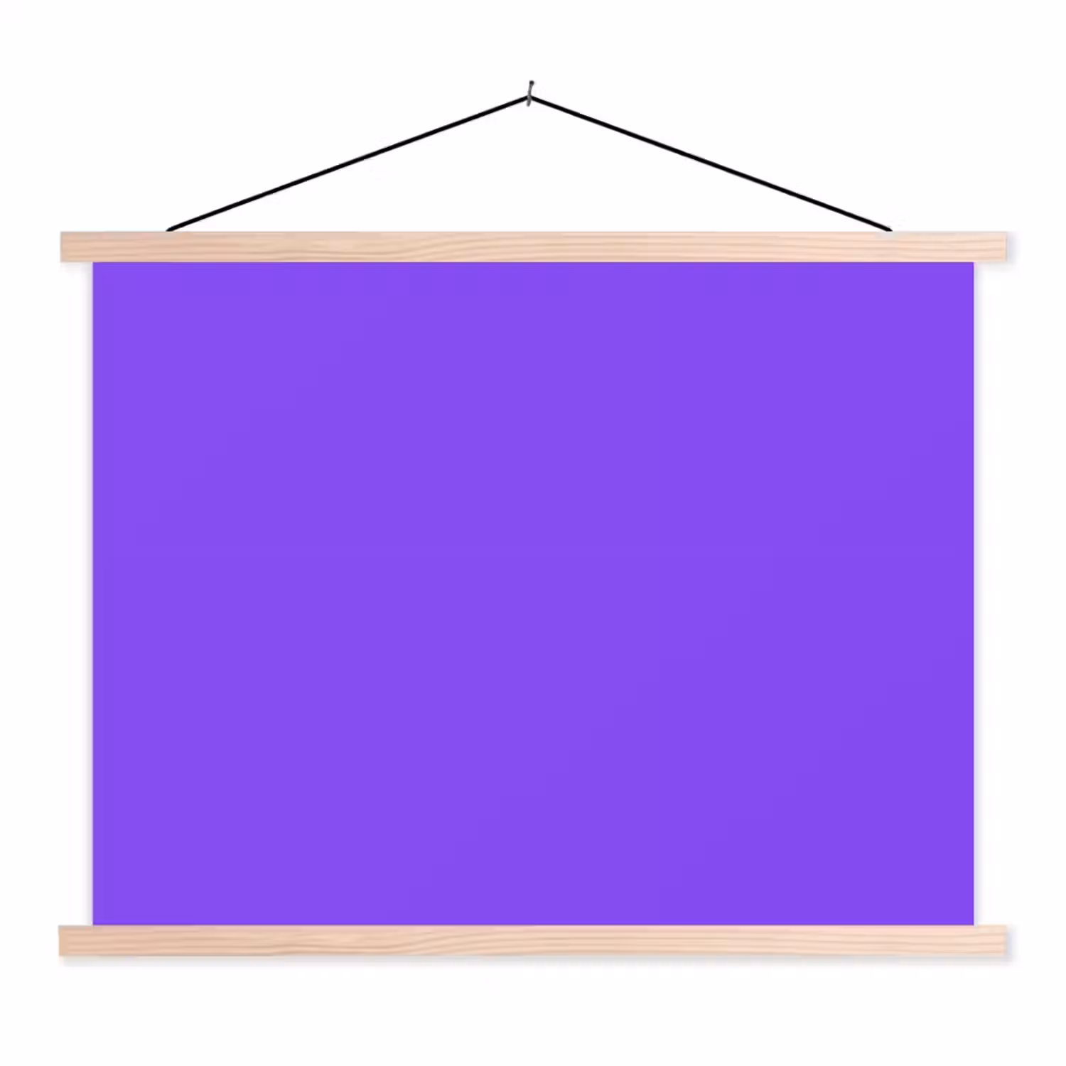 Vivid - Violet - Paars textielposter latten blank klein 122 -3d